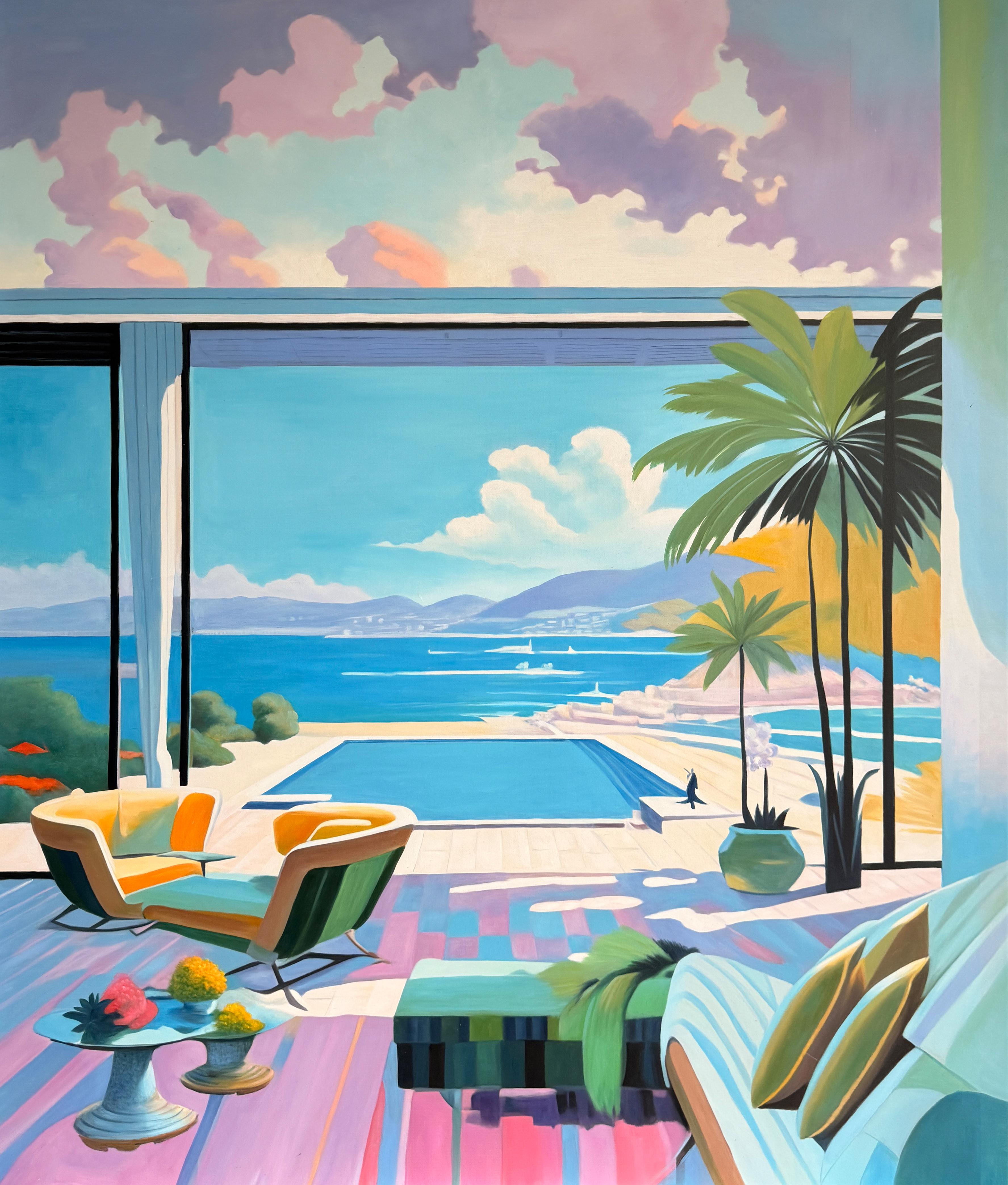 Abstract Painting Barbara Schaumann - Ancré en toi, attiré par la mer - I. A. B. Contemporary interior Painting