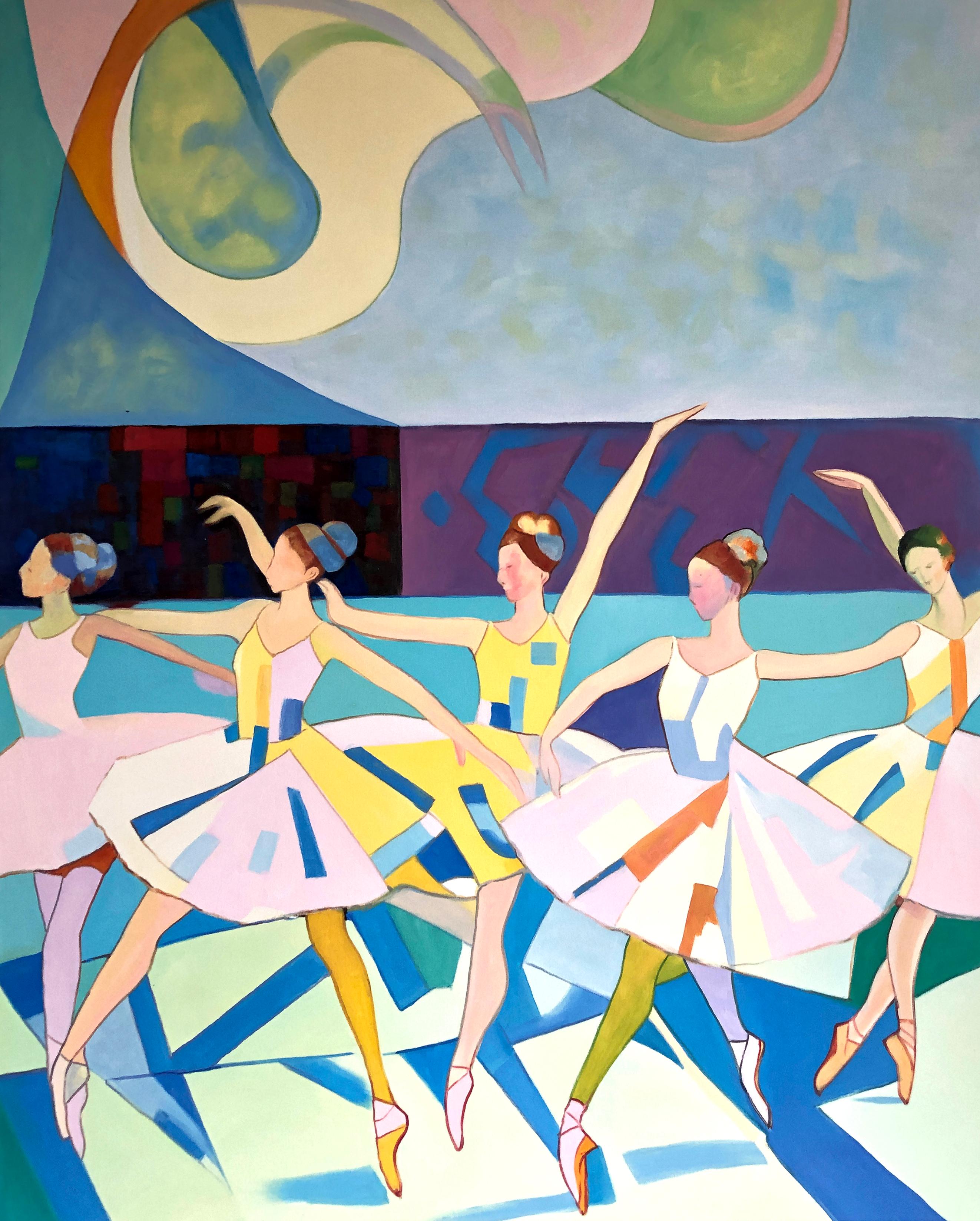 Figurative Painting di Barbara Schaumann - E insieme, divennero la danza B. Schaumann - Danzatori contemporanei - Pittura