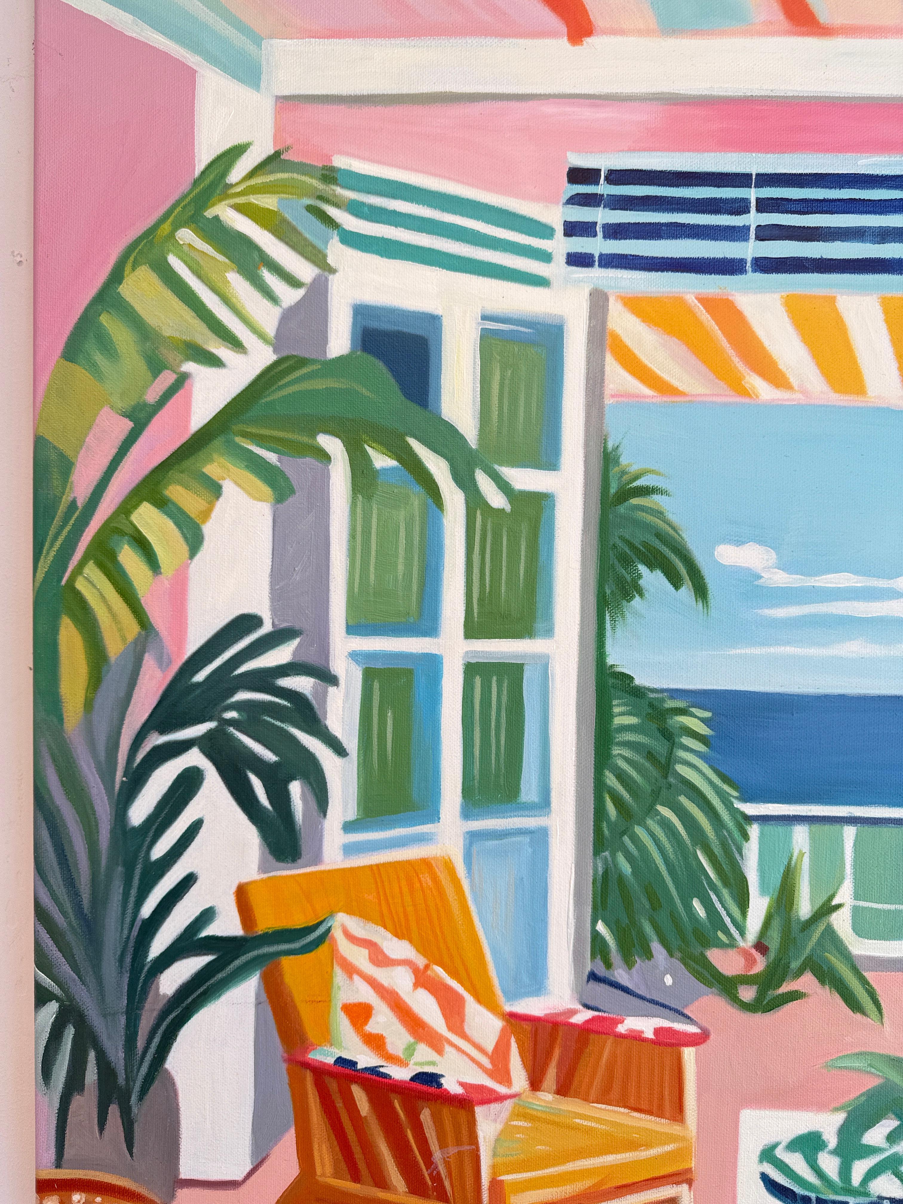 Breezes and Daydreams with You B.Schaumann - Contemporary architectural Painting For Sale 7