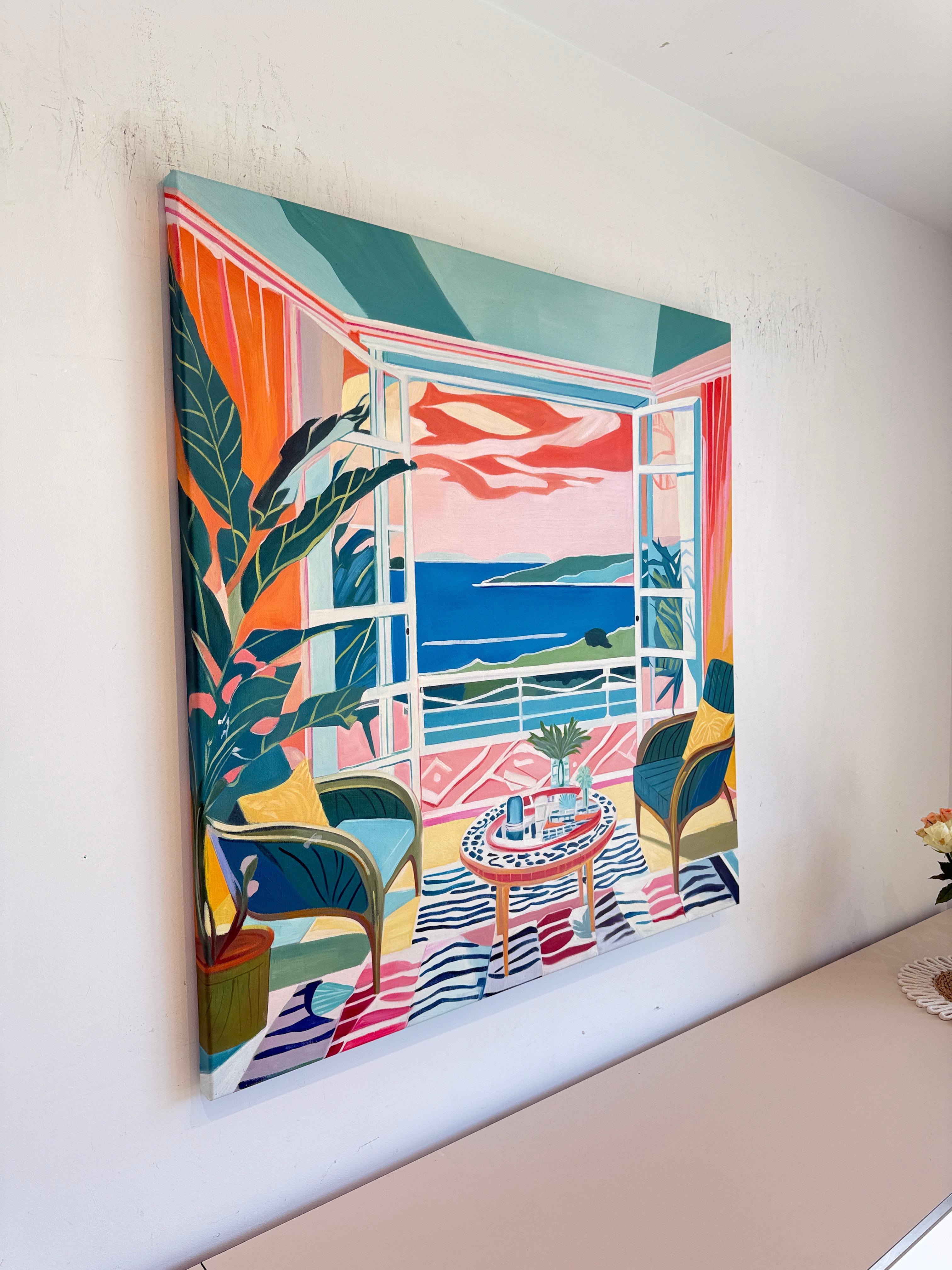 Breezes and Daydreams with You B.Schaumann - Contemporary architectural Painting For Sale 7