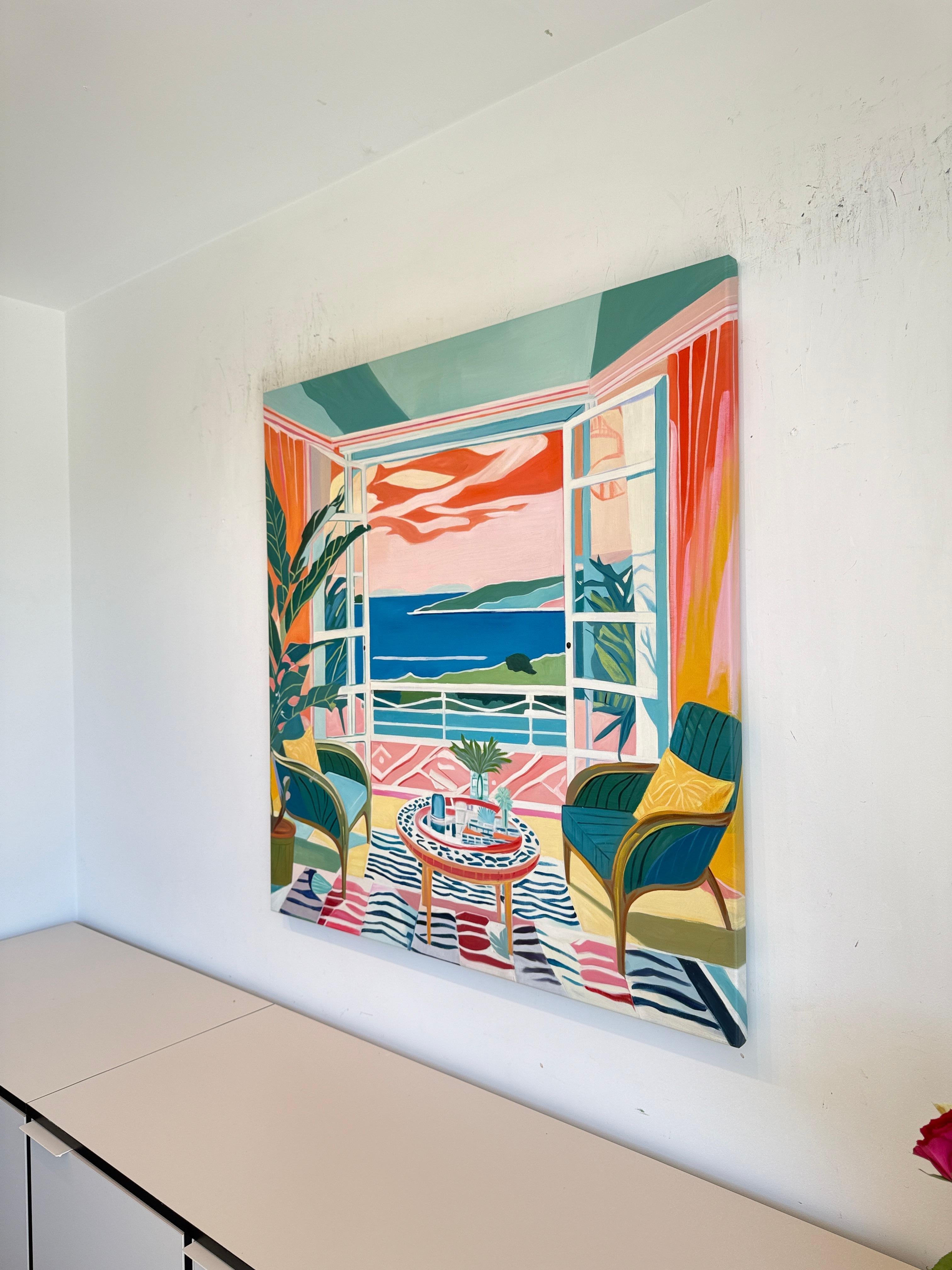 Breezes and Daydreams with You B.Schaumann - Contemporary architectural Painting For Sale 8