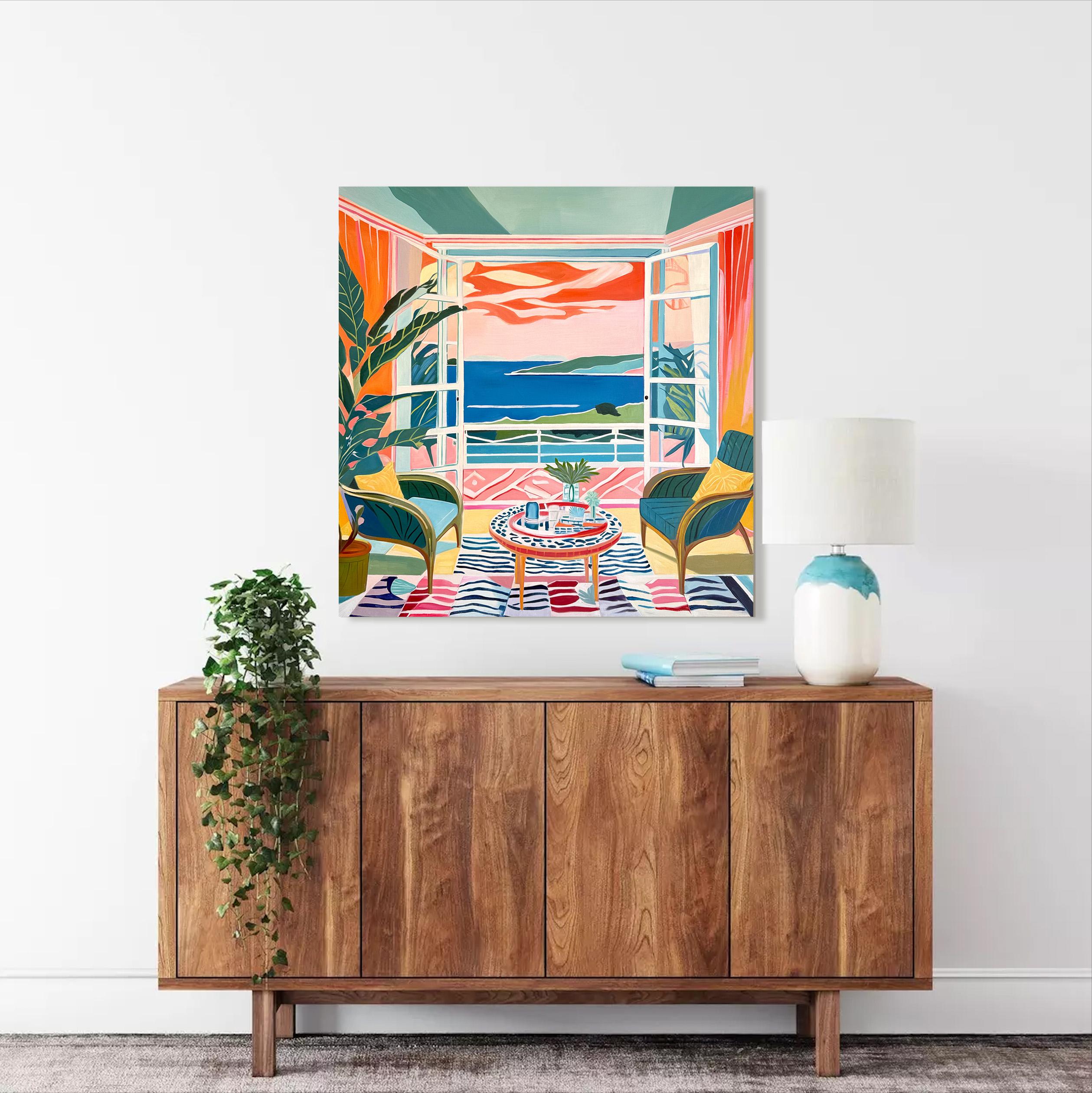 Breezes and Daydreams with You B.Schaumann - Contemporary architectural Painting For Sale 13