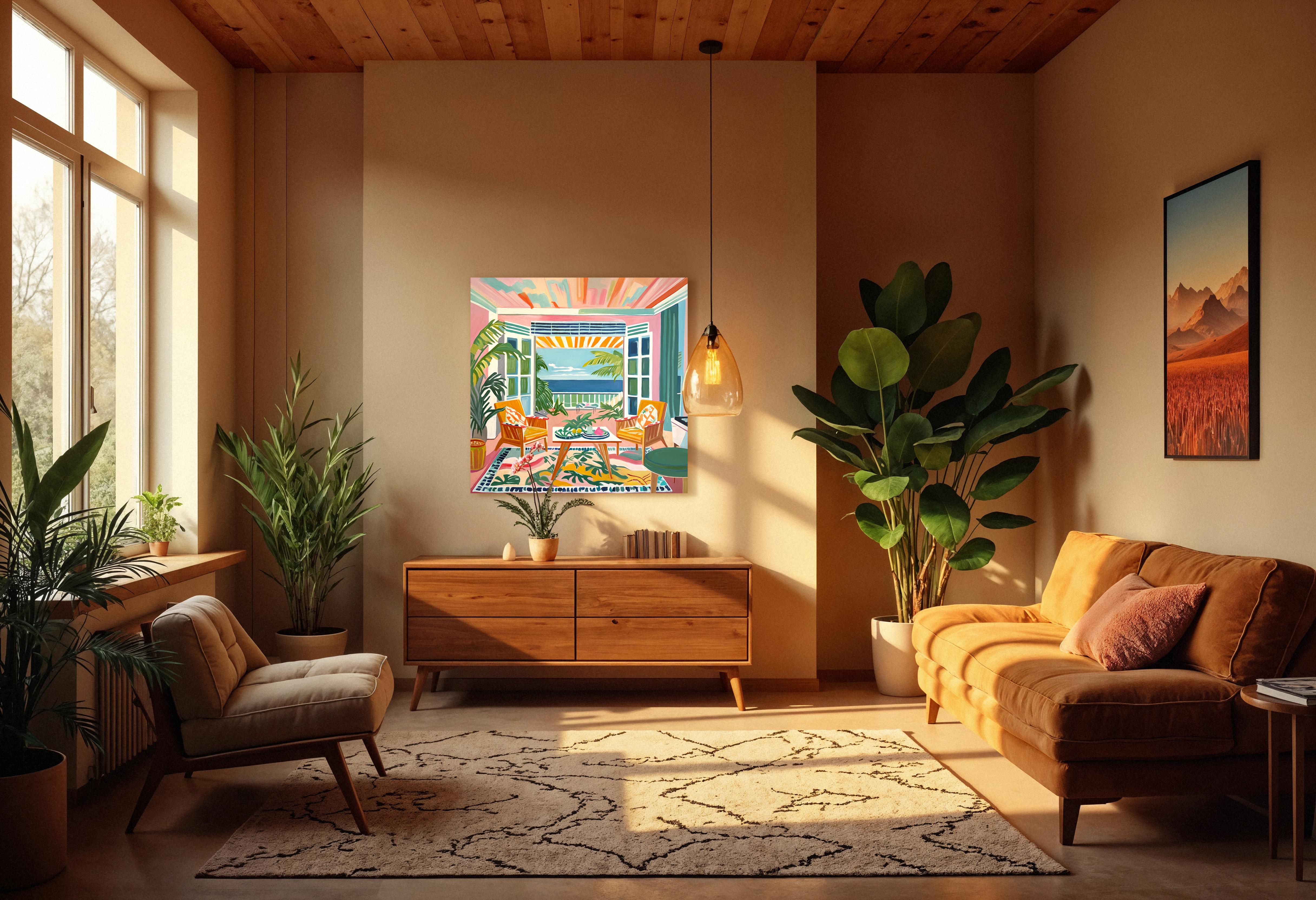 Barber Schaumann is a contemporary artist known for her vibrant, abstract interpretations of the female form. Her work combines bold colors with modern, geometric shapes, blending elements of cubism and abstraction. Schaumann's pieces celebrate the