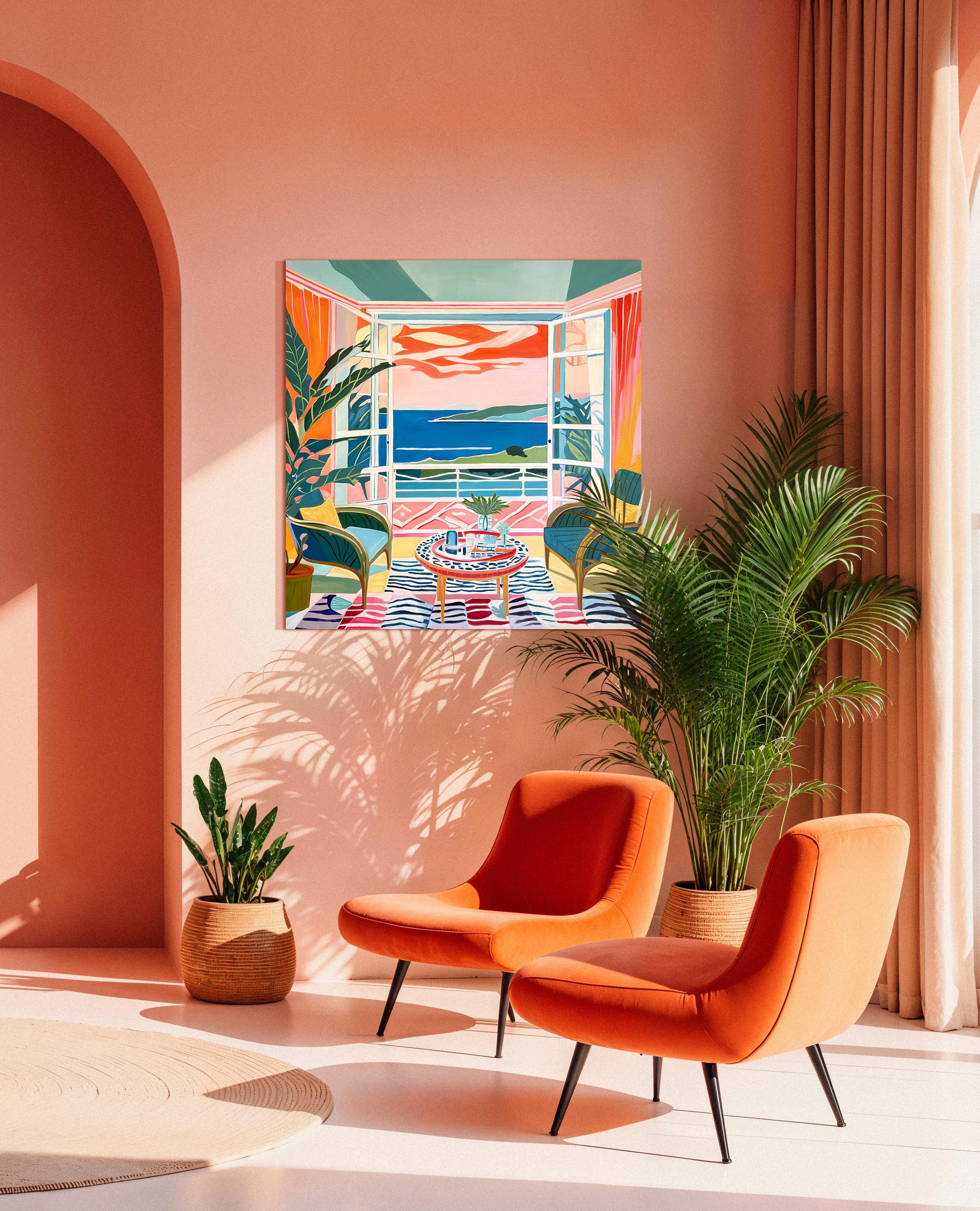 Barber Schaumann is a contemporary artist known for her vibrant, abstract interpretations of the female form. Her work combines bold colors with modern, geometric shapes, blending elements of cubism and abstraction. Schaumann's pieces celebrate the