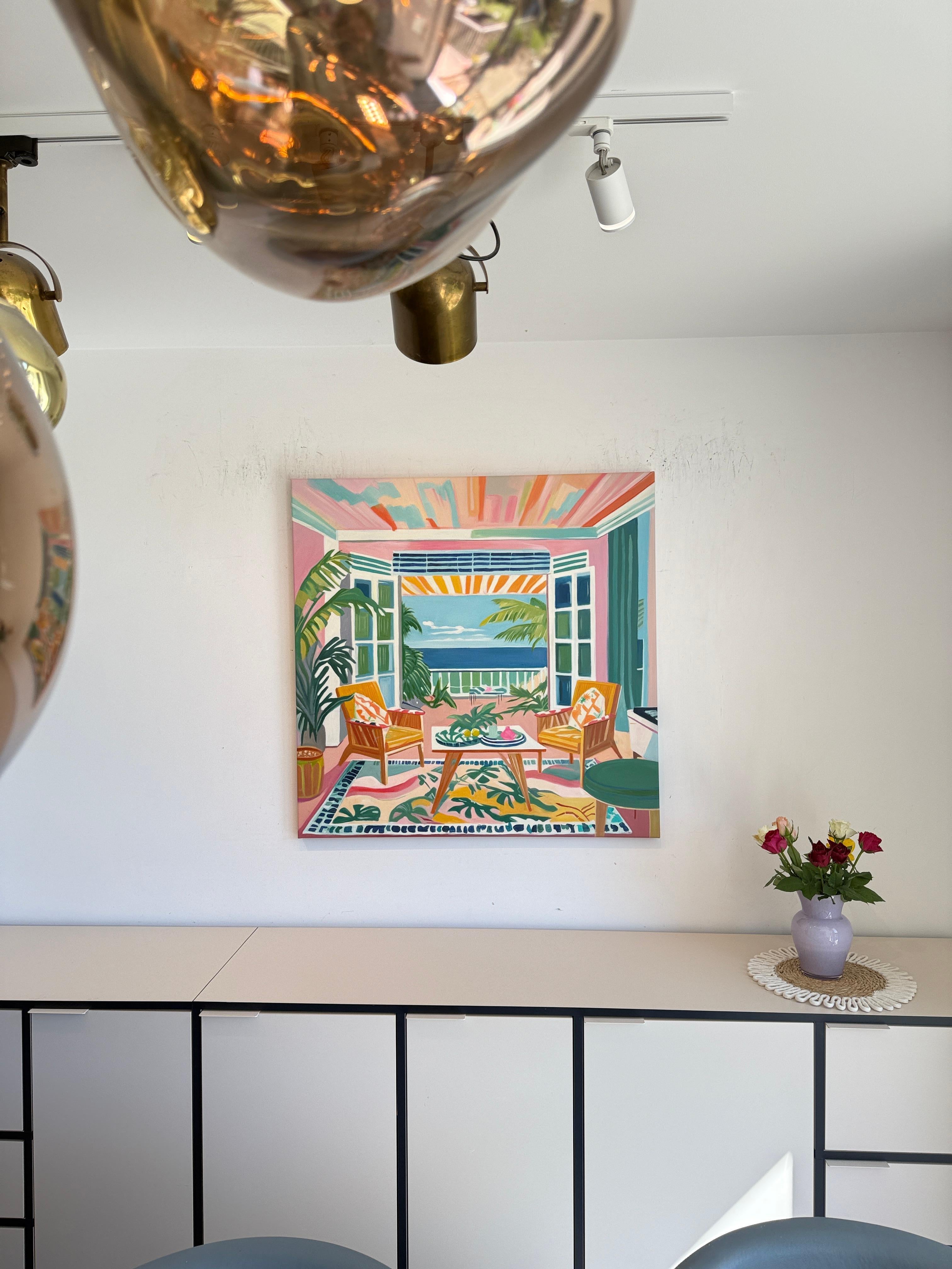 Breezes and Daydreams with You B.Schaumann - Contemporary architectural Painting For Sale 1