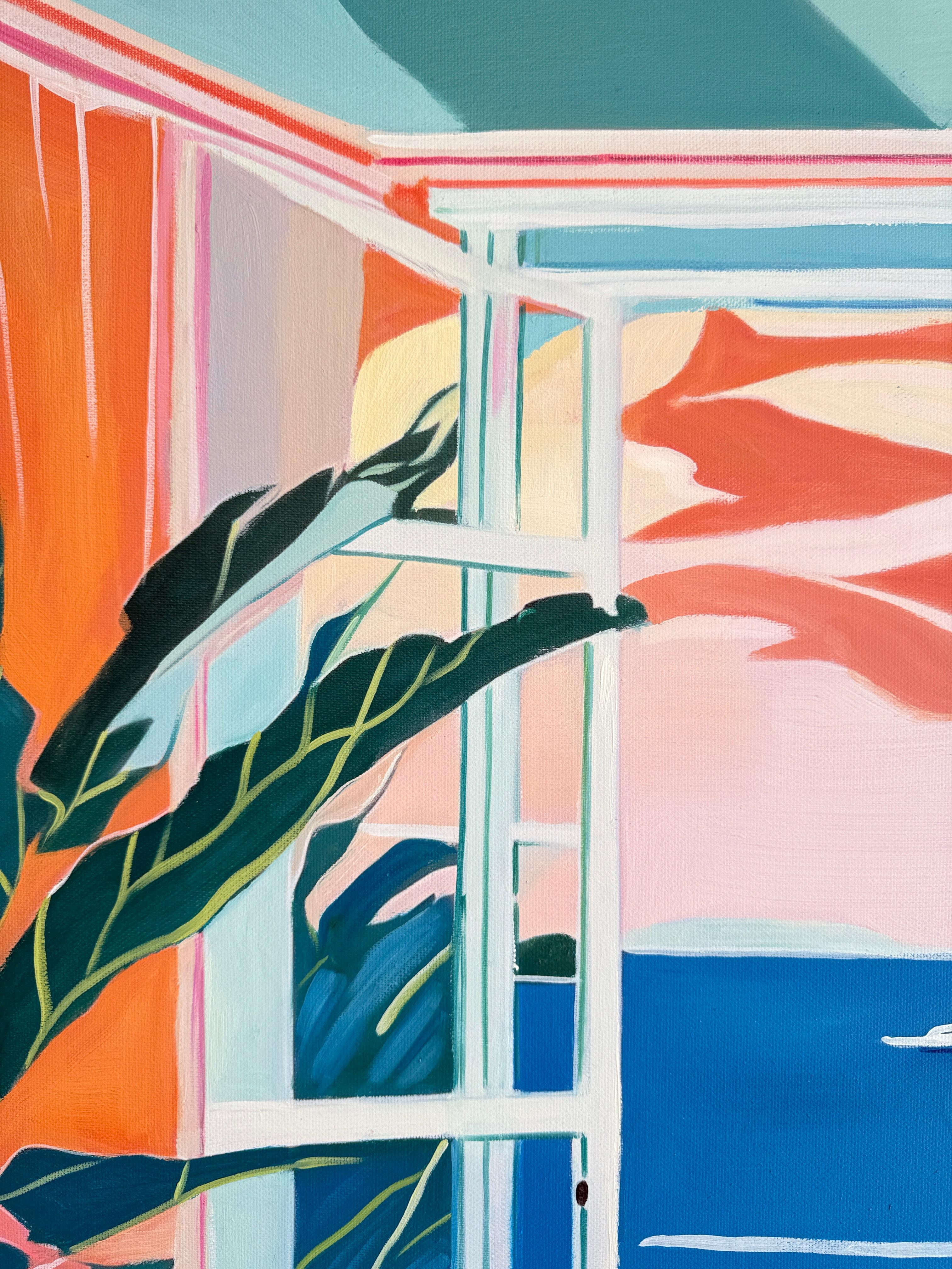 Breezes and Daydreams with You B.Schaumann - Contemporary architectural Painting For Sale 1