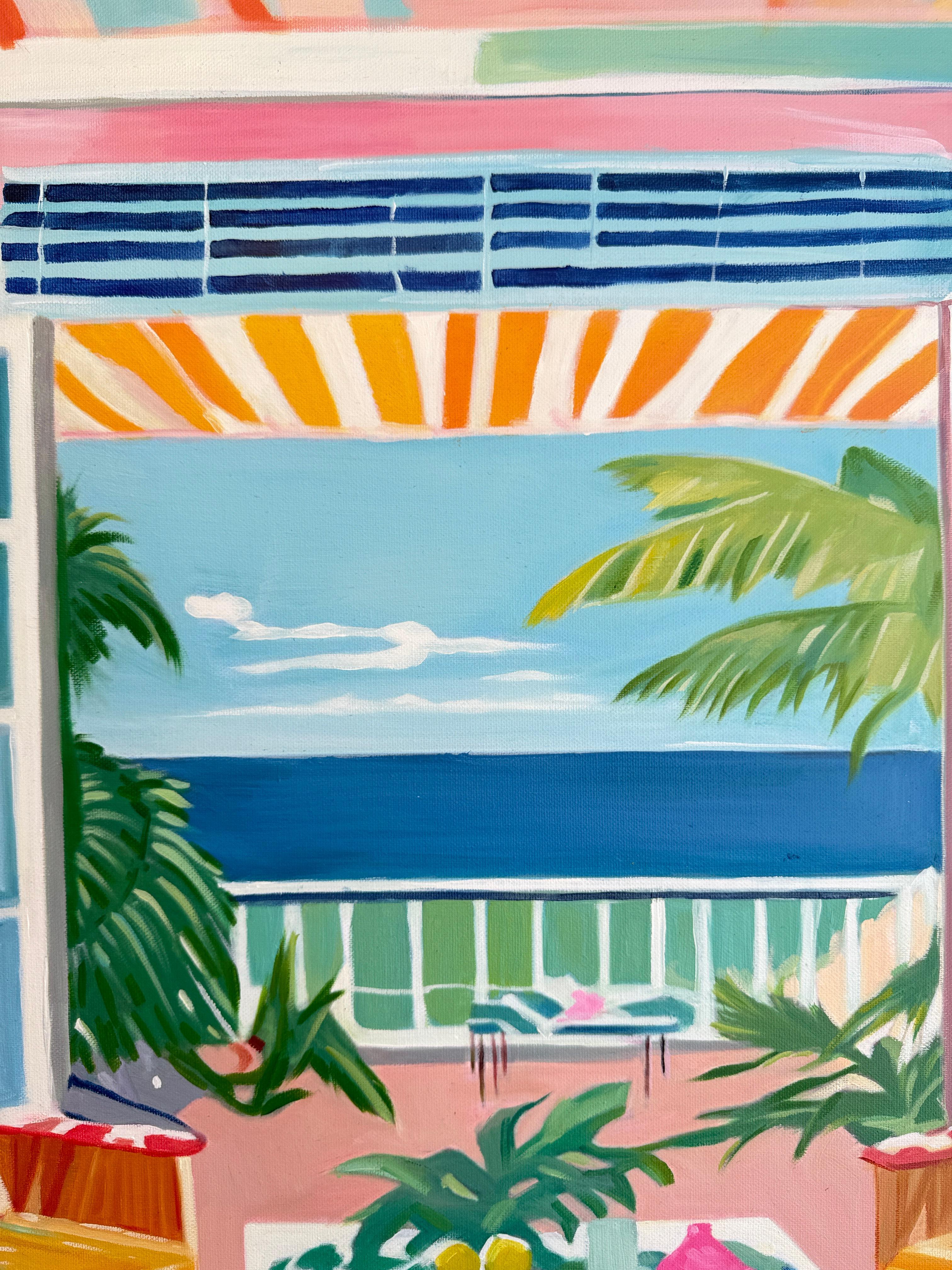 Breezes and Daydreams with You B.Schaumann - Contemporary architectural Painting For Sale 2