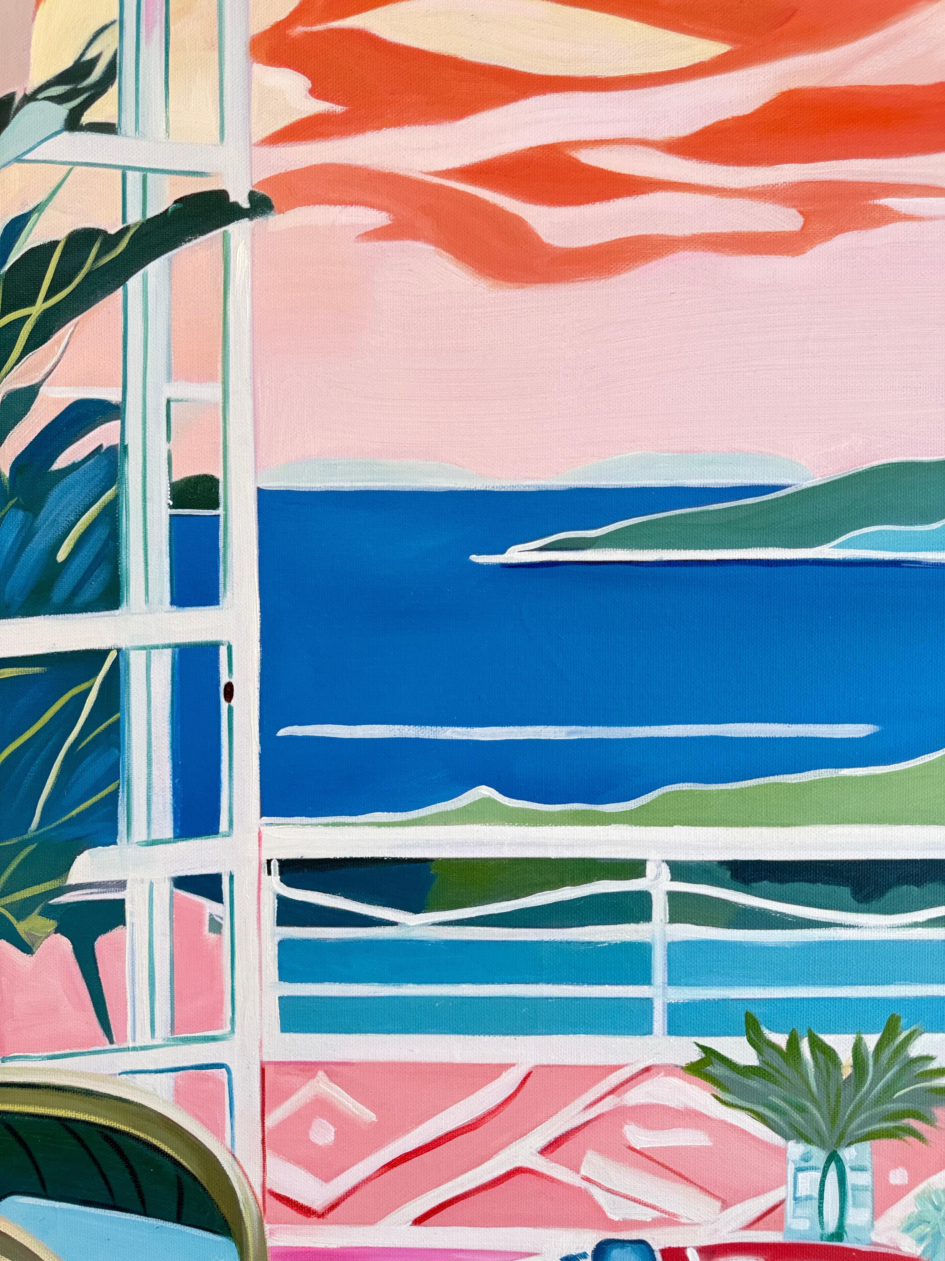 Breezes and Daydreams with You B.Schaumann - Contemporary architectural Painting For Sale 3
