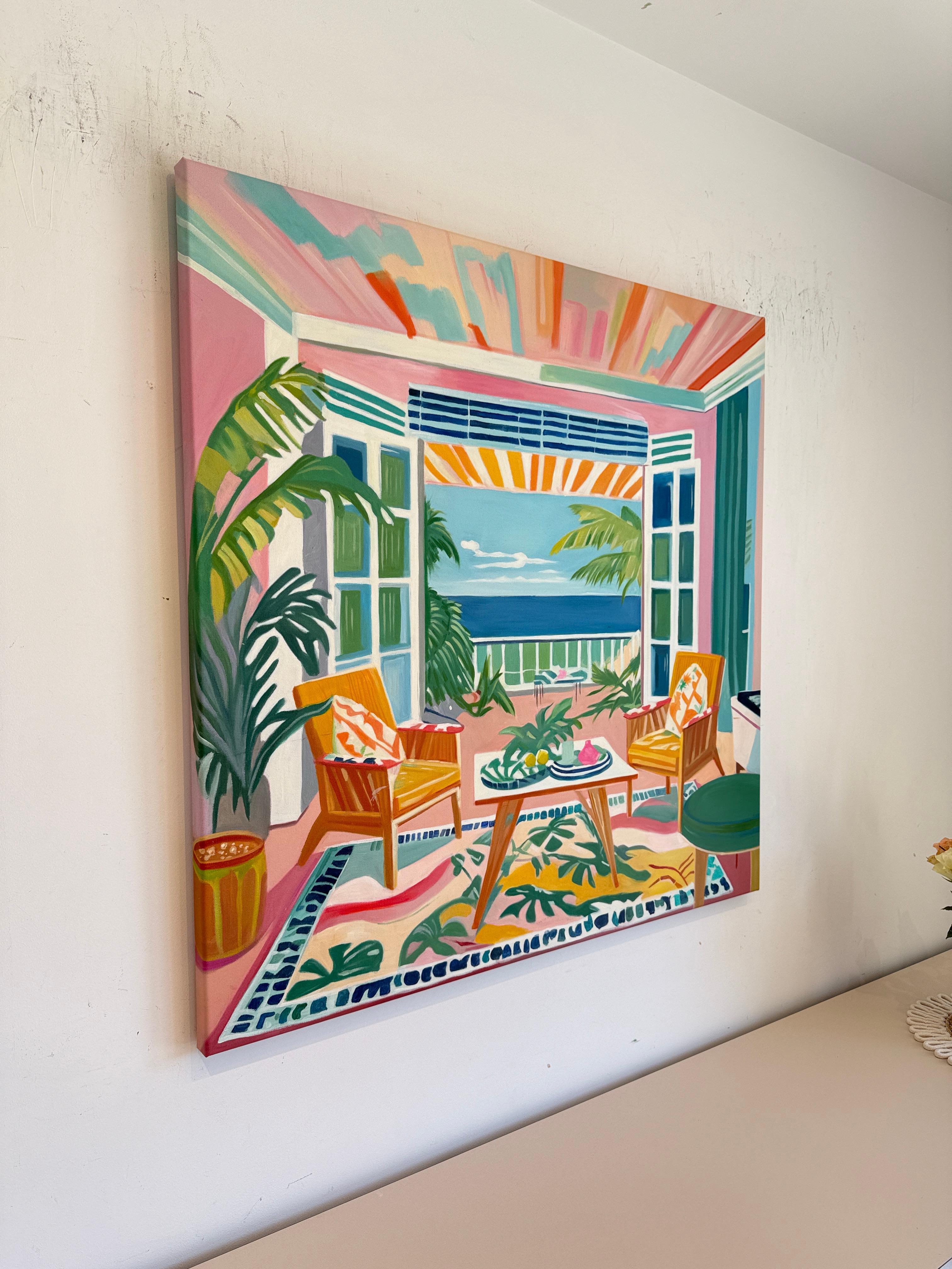 Breezes and Daydreams with You B.Schaumann - Contemporary architectural Painting For Sale 4