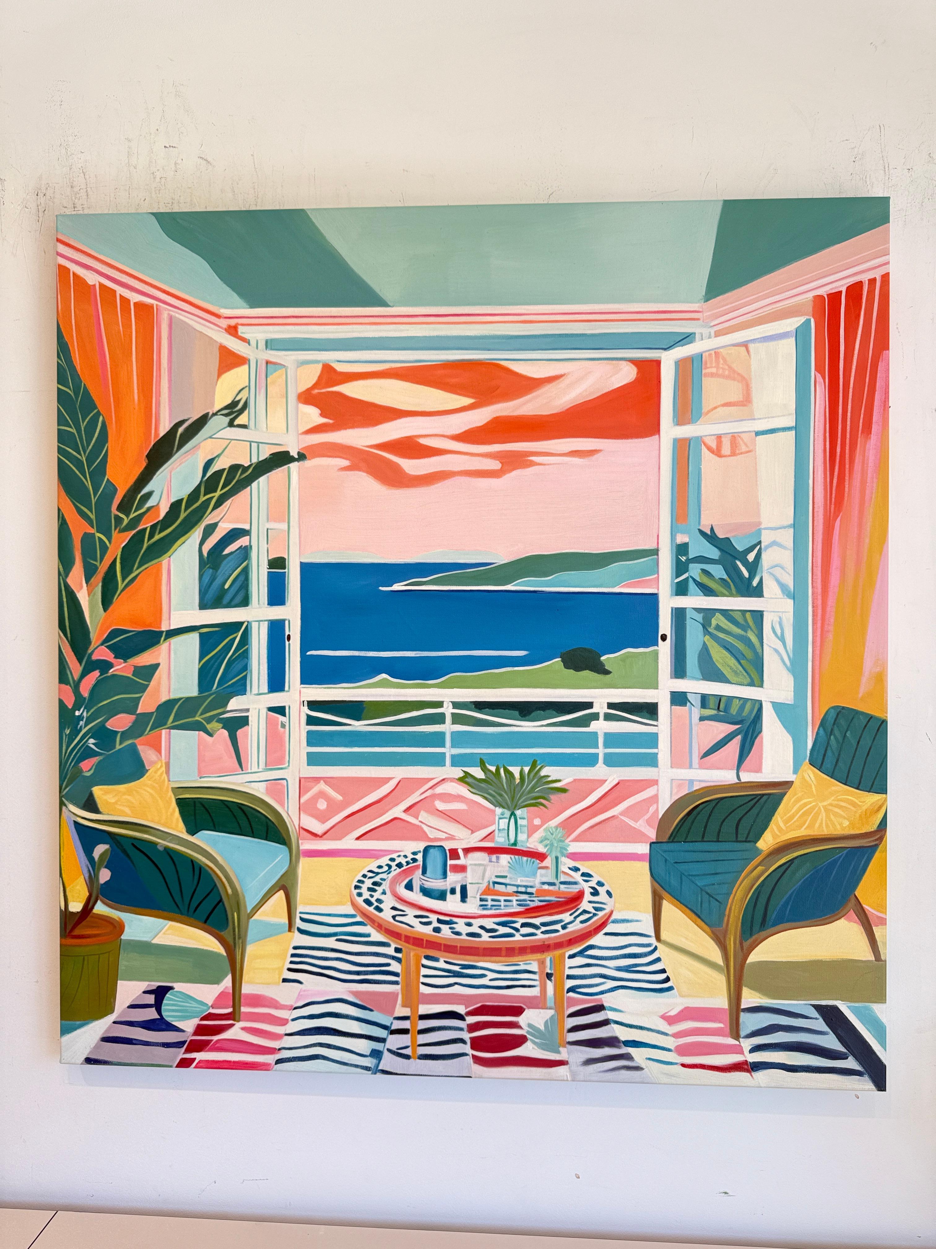Breezes and Daydreams with You B.Schaumann - Contemporary architectural Painting For Sale 4