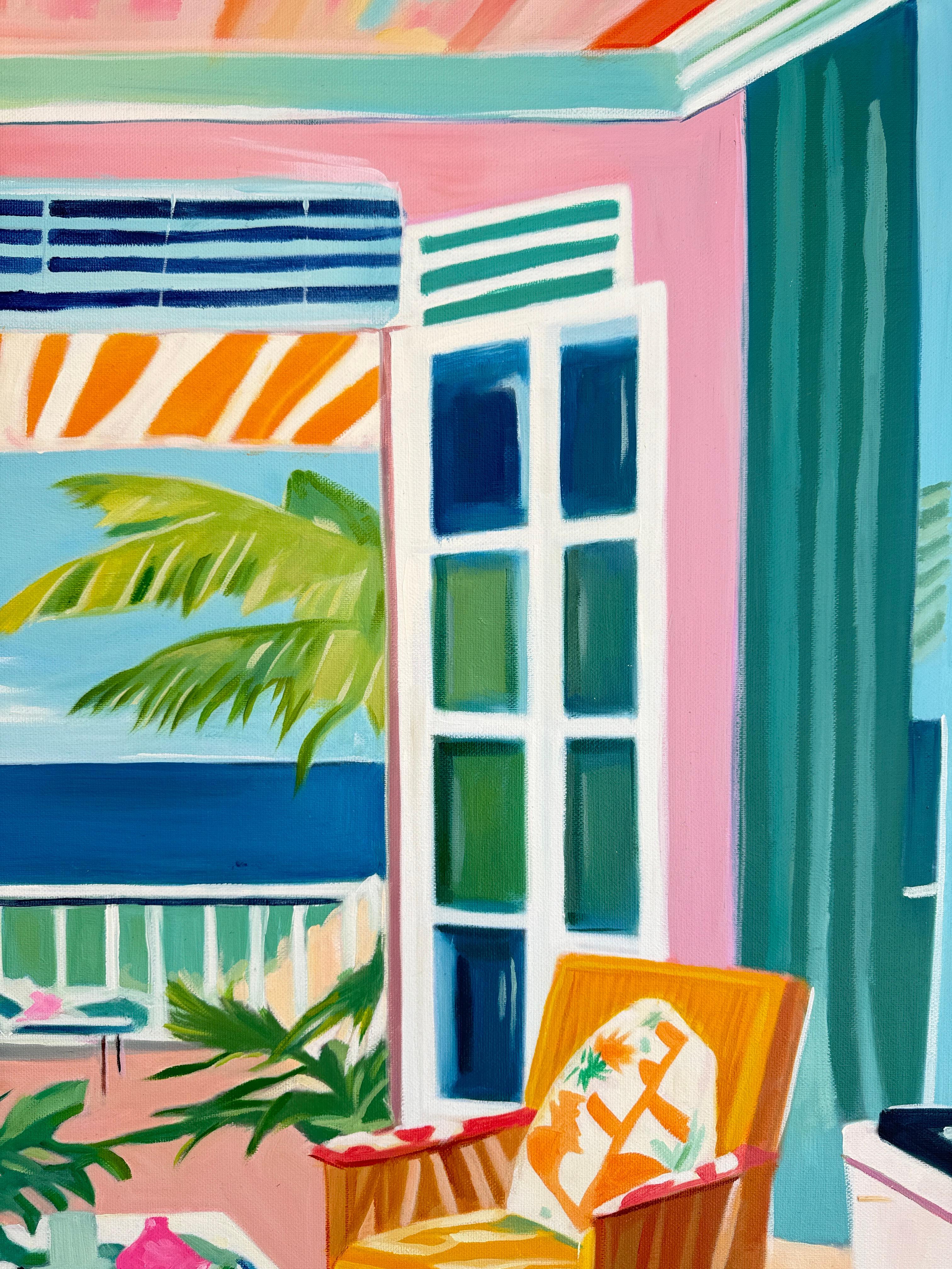Breezes and Daydreams with You B.Schaumann - Contemporary architectural Painting For Sale 5