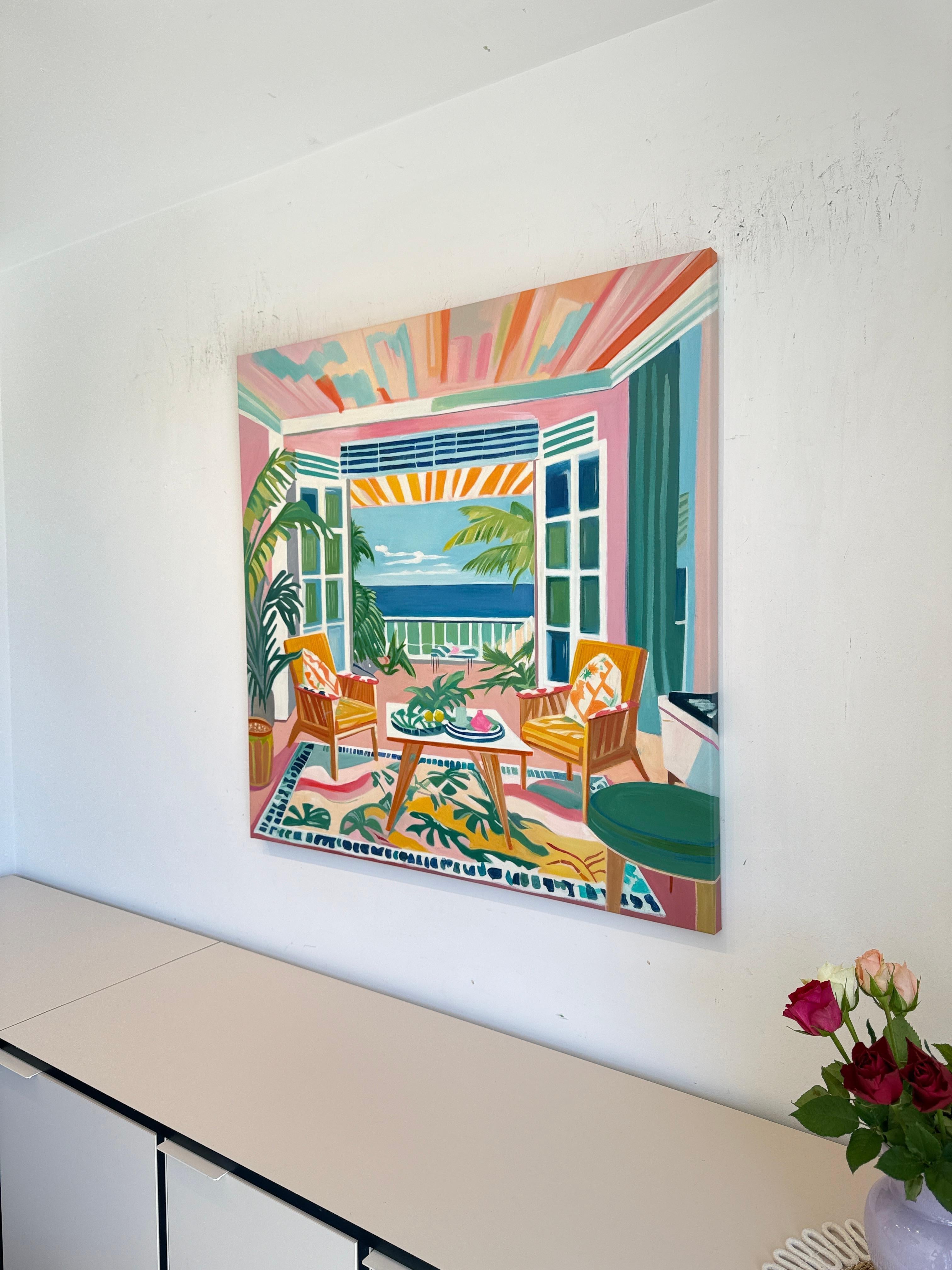 Breezes and Daydreams with You B.Schaumann - Contemporary architectural Painting For Sale 6