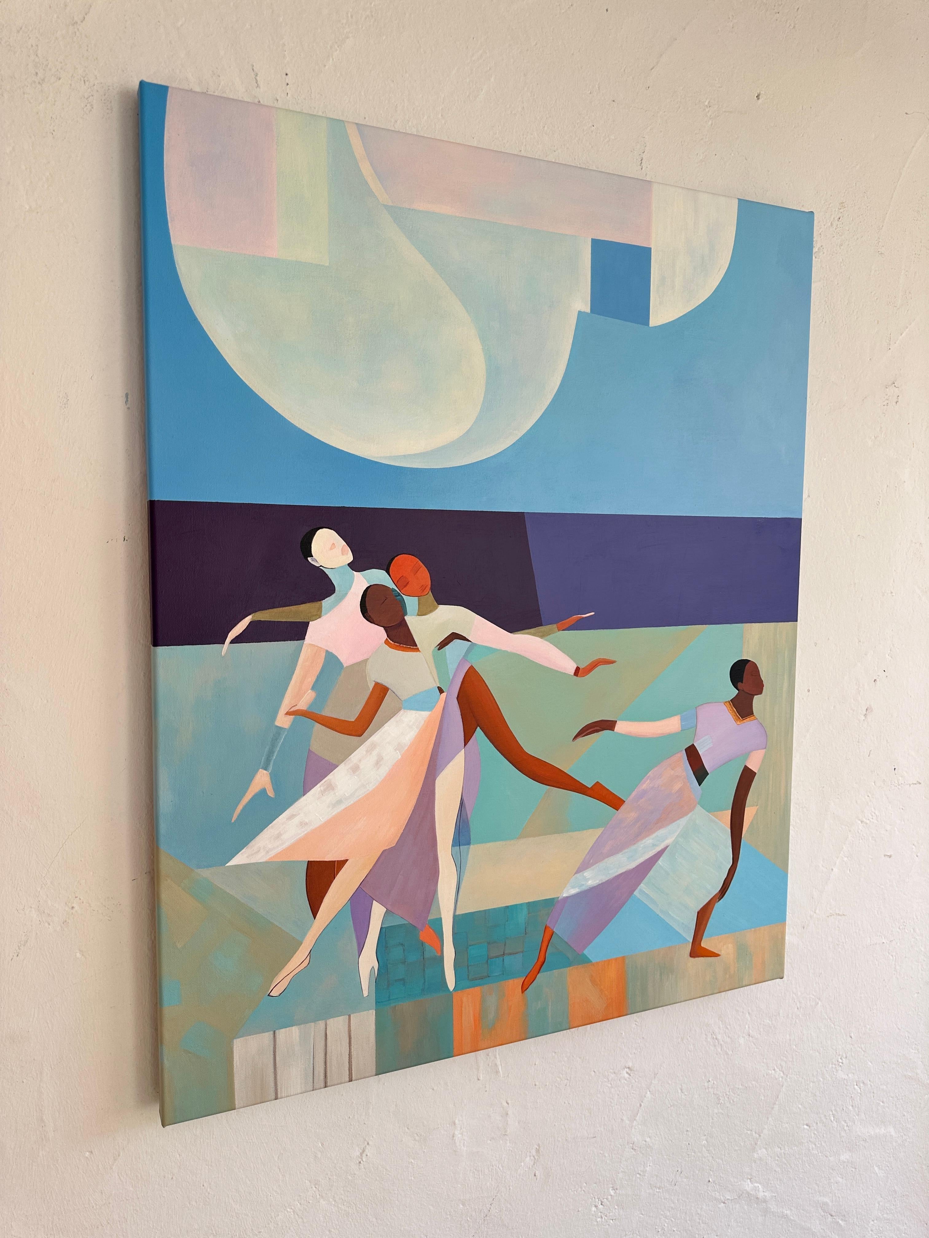Coreografia d'amore  Barbara Schaumann - Pittura astratta contemporanea di danzatori 9