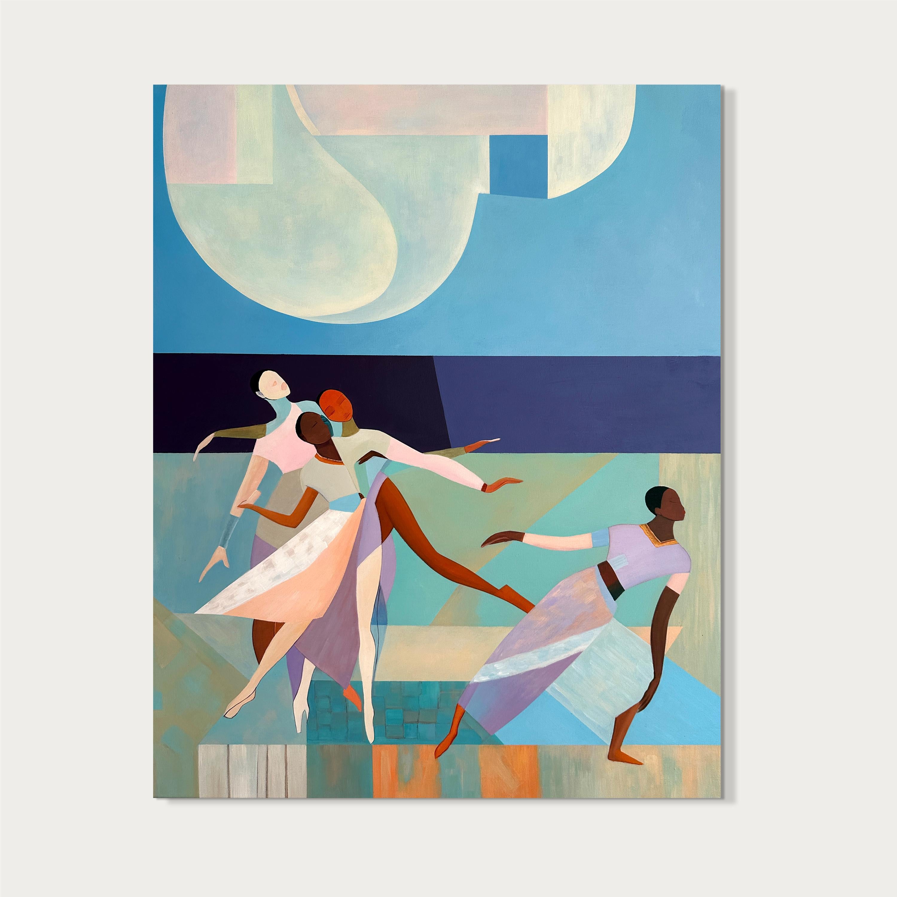 Coreografia d'amore  Barbara Schaumann - Pittura astratta contemporanea di danzatori 1