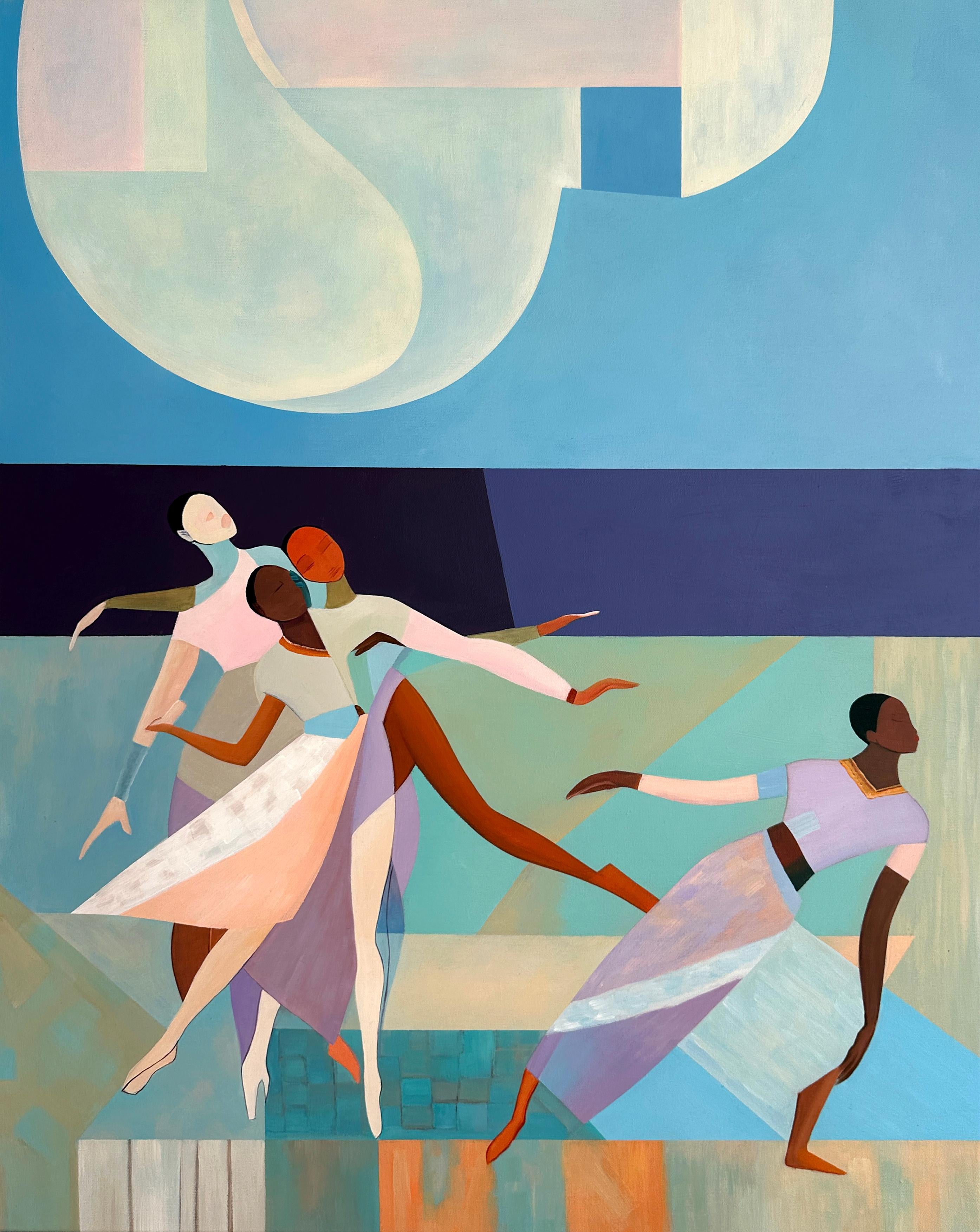 Coreografia d'amore  Barbara Schaumann - Pittura astratta contemporanea di danzatori 6