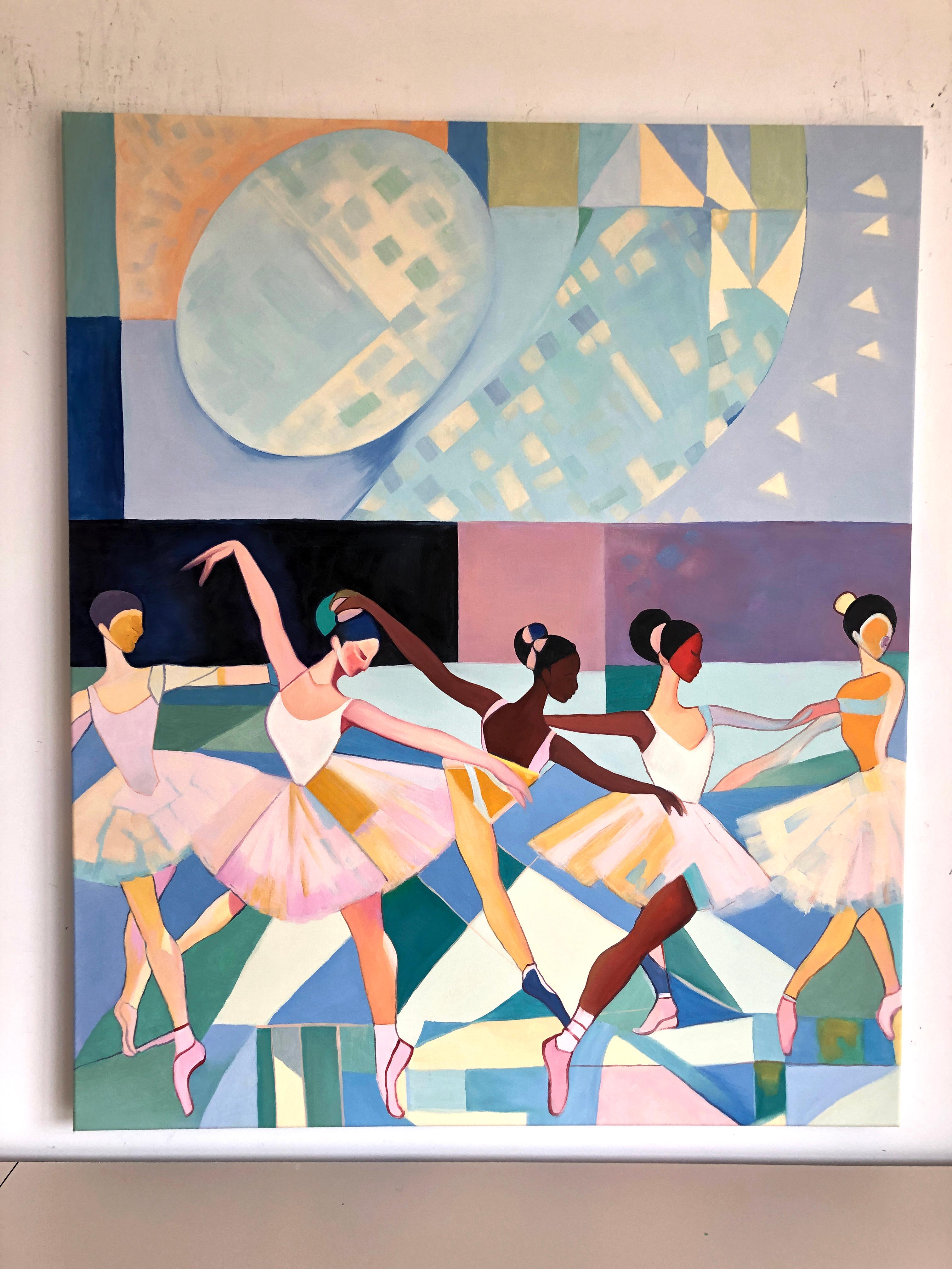 Dance of Devotion Barbara Schaumann - Contemporary Abstract Dancers Painting in vendita 9