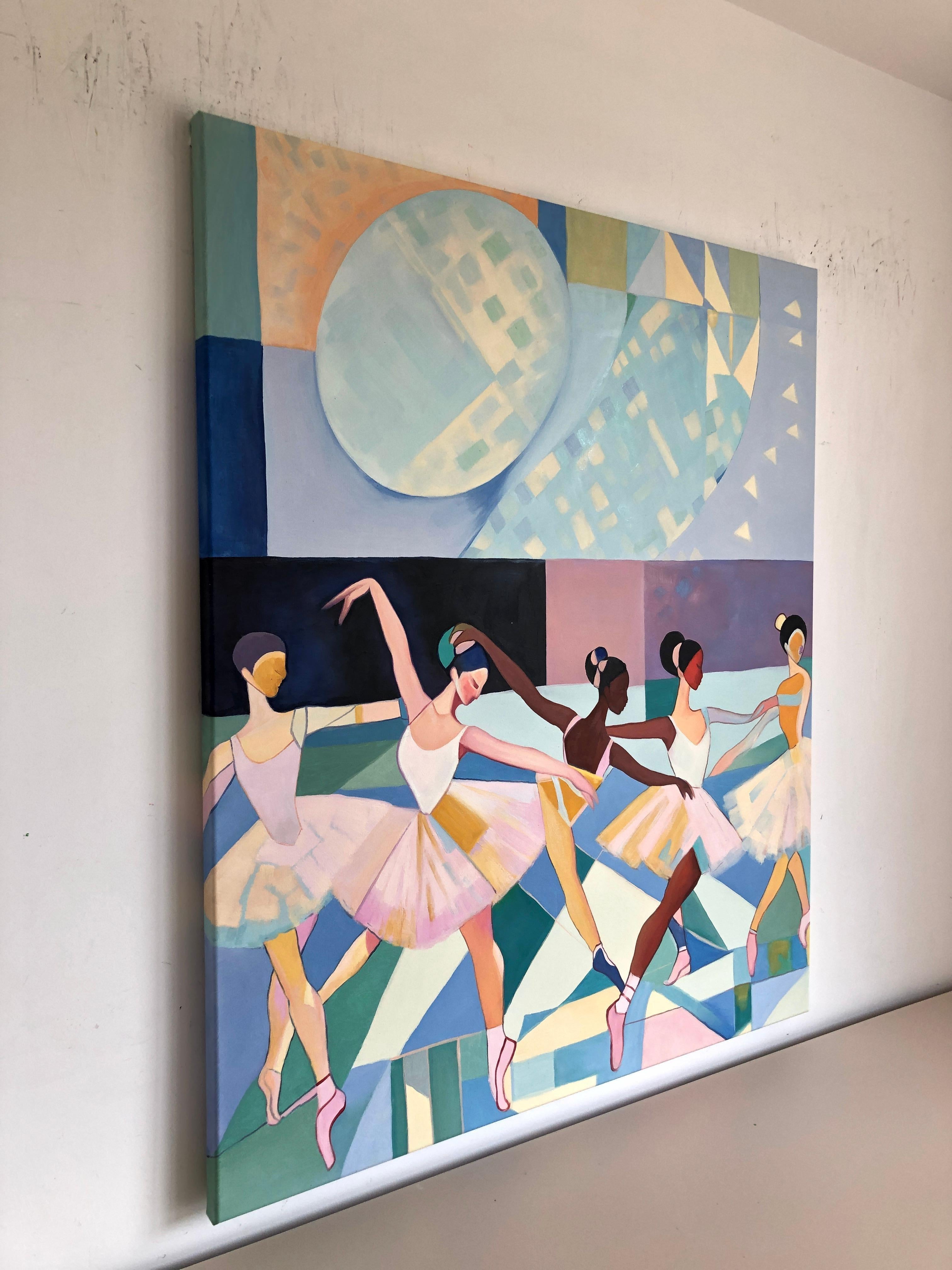 Dance of Devotion Barbara Schaumann - Contemporary Abstract Dancers Painting in vendita 10