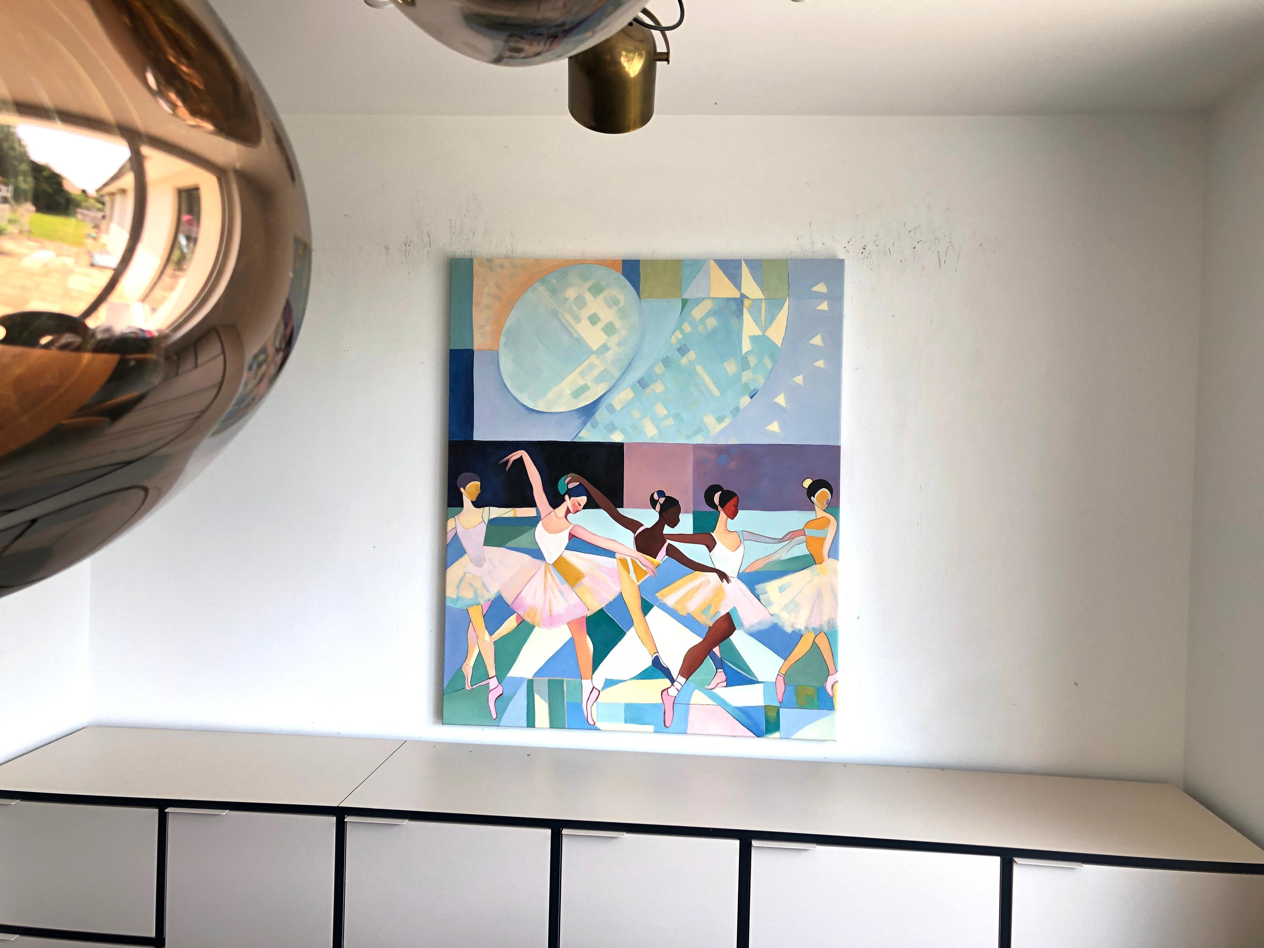 Dance of Devotion Barbara Schaumann - Contemporary Abstract Dancers Painting in vendita 12