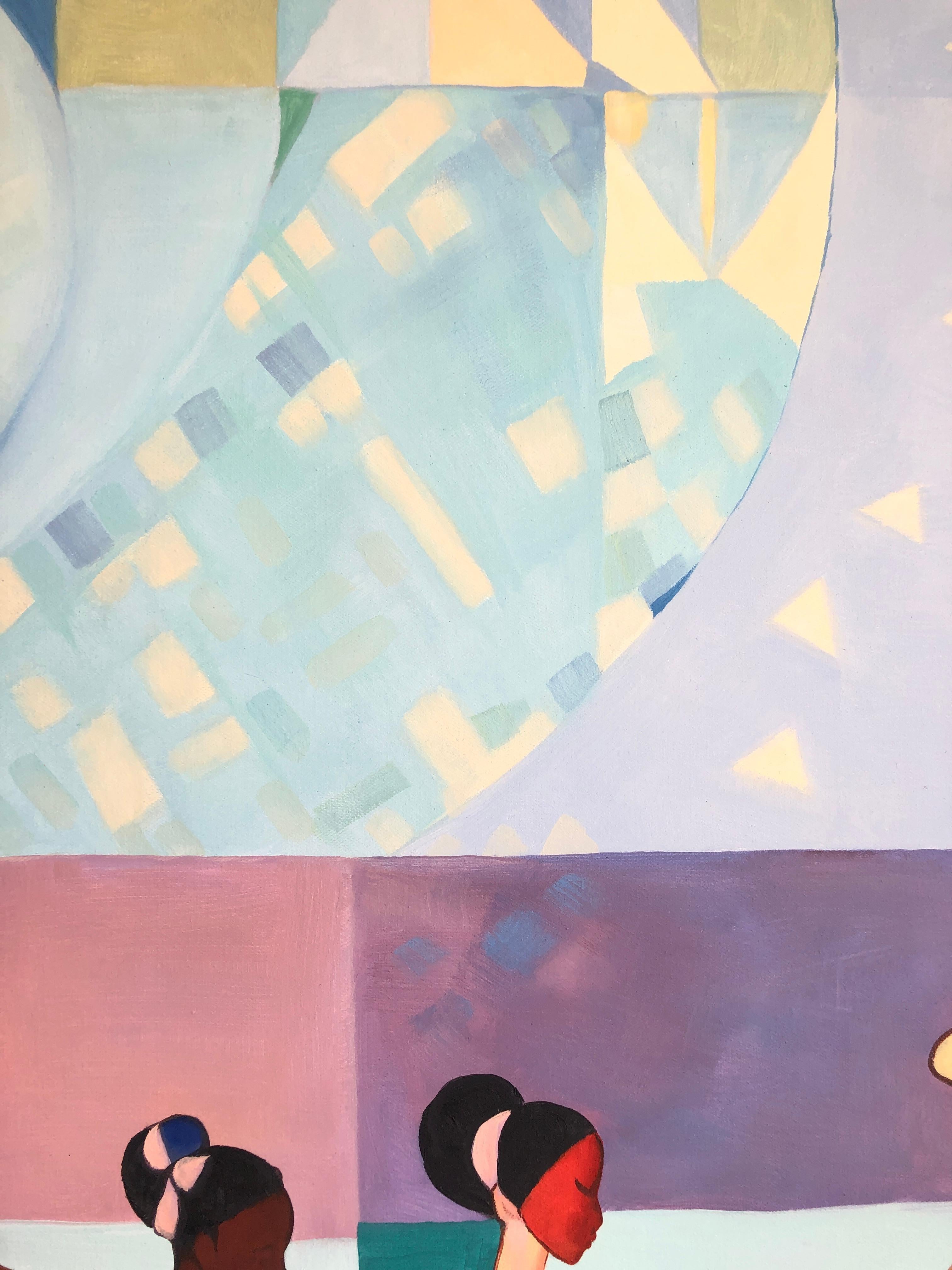 Dance of Devotion Barbara Schaumann - Contemporary Abstract Dancers Painting in vendita 13