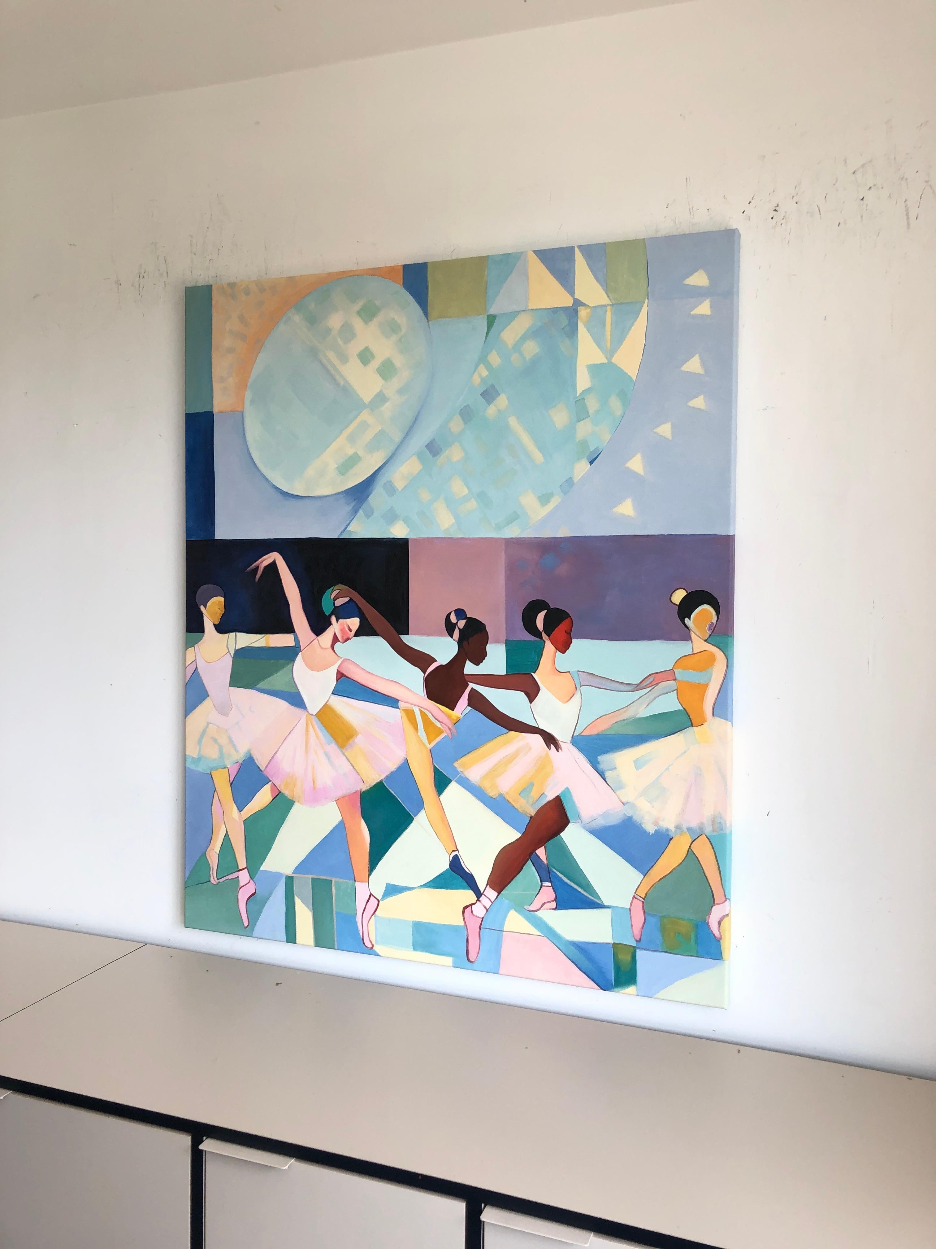 Dance of Devotion Barbara Schaumann - Contemporary Abstract Dancers Painting in vendita 16