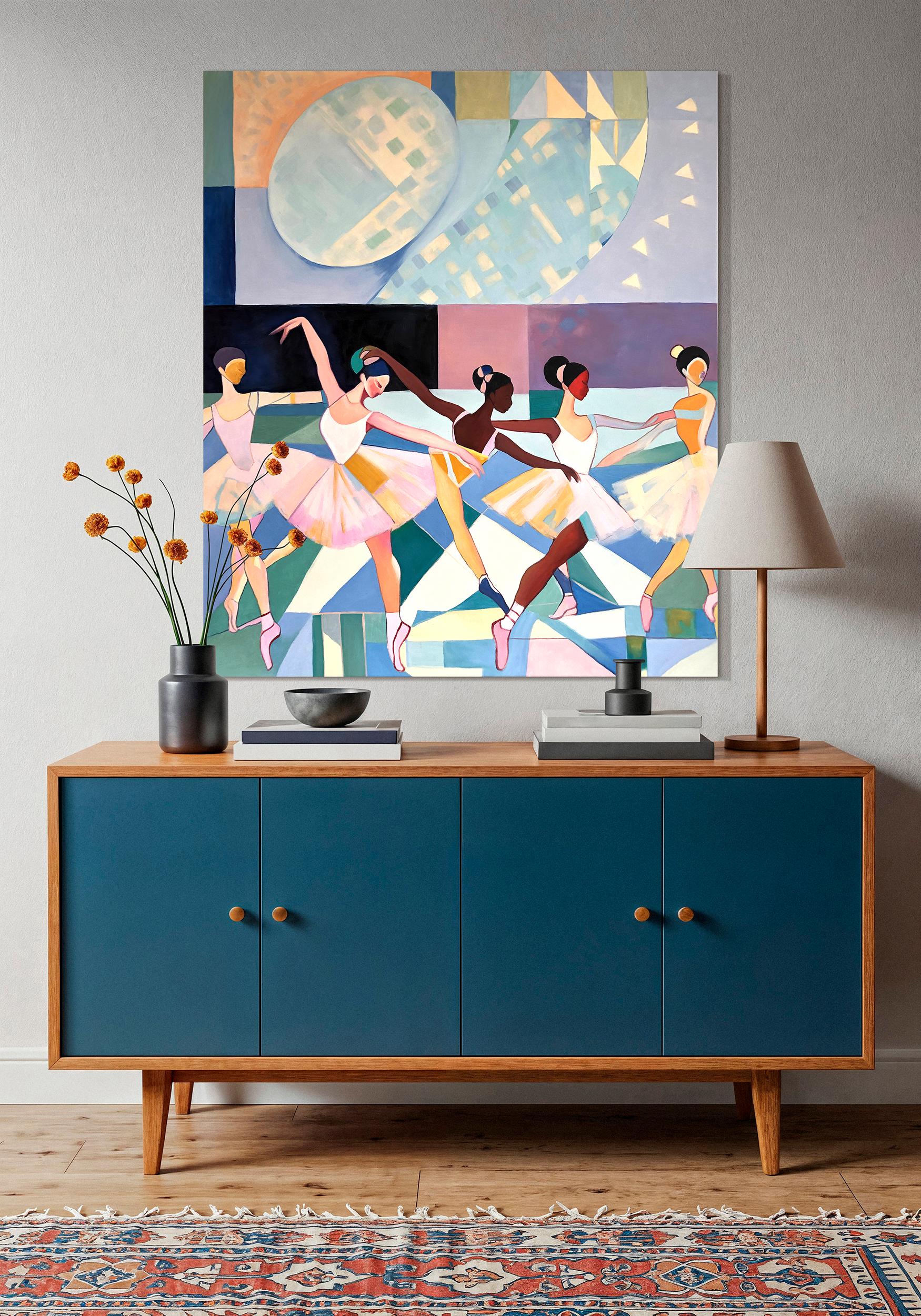Dance of Devotion Barbara Schaumann - Contemporary Abstract Dancers Painting in vendita 17
