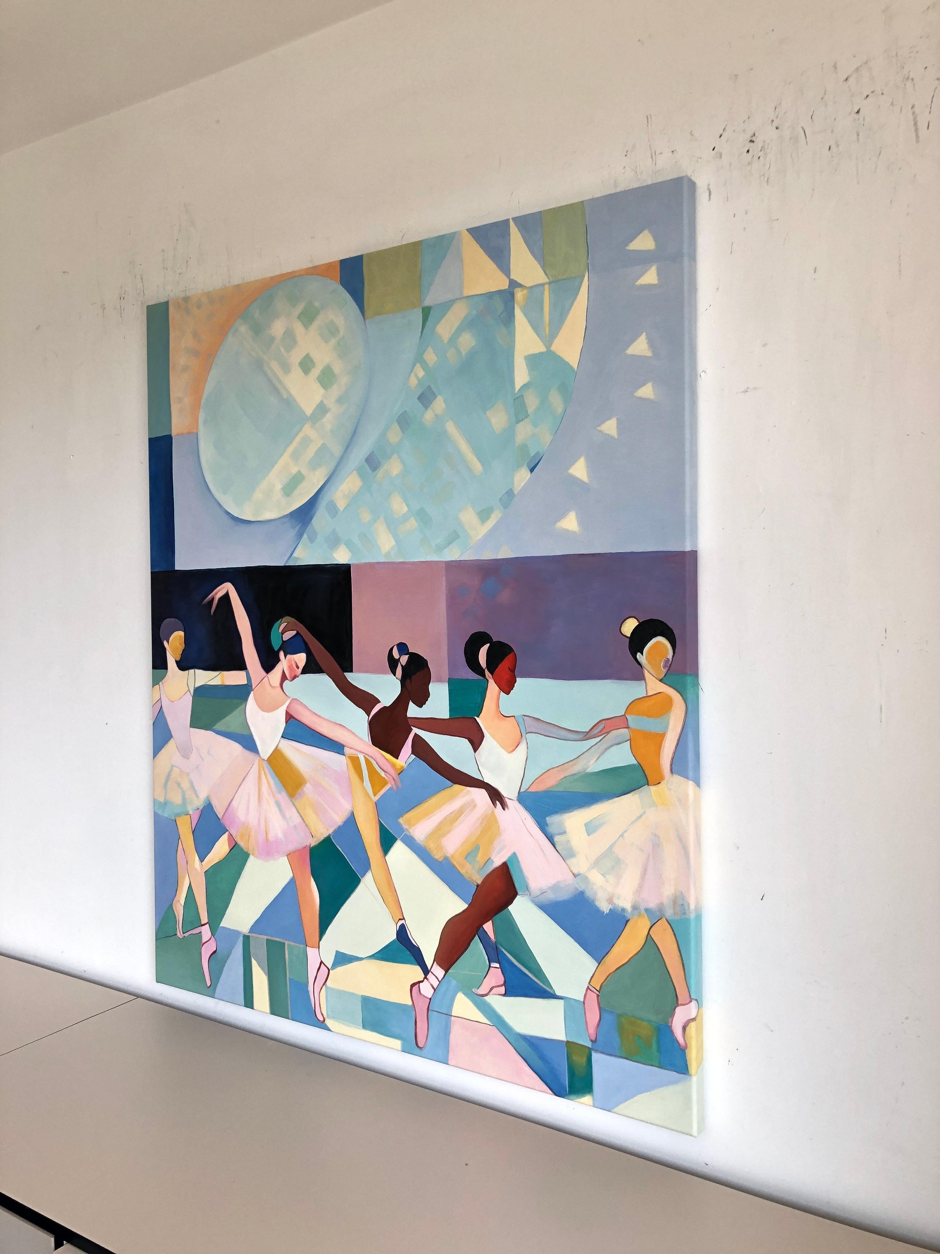 Dance of Devotion Barbara Schaumann - Contemporary Abstract Dancers Painting in vendita 6