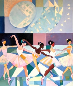 Dance of Devotion Barbara Schaumann - Contemporary Abstract Dancers Painting