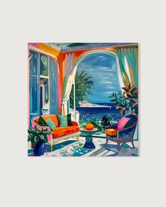 Dance of the Sunlit Shores - B.Schaumann Contemporary architectural Painting