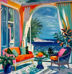 Danse des rivages ensoleillés - I. A. B. Contemporary architectural Painting