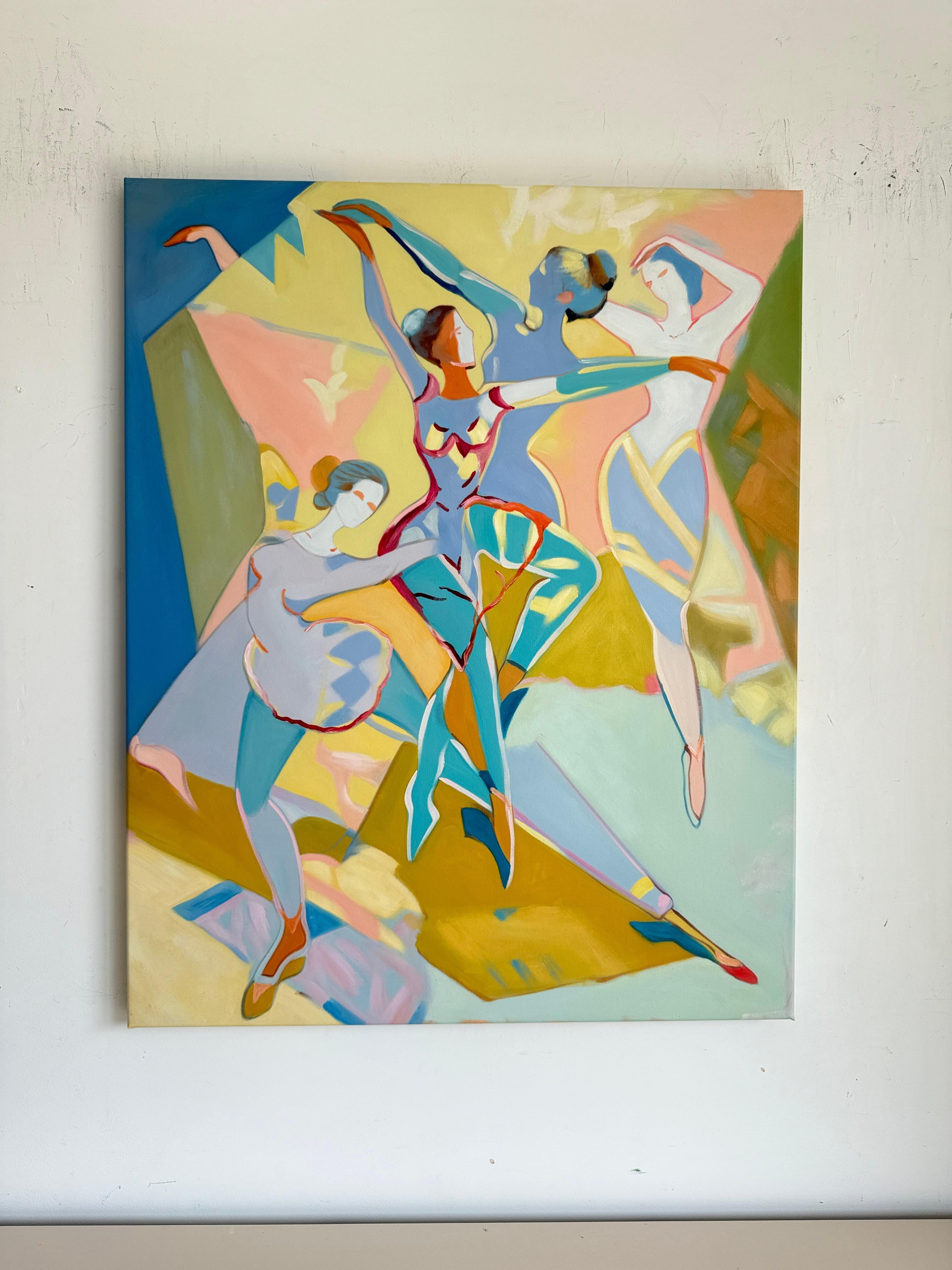 Danzas del corazón de B.Schaumann Bailarinas contemporáneas Pintura en venta 2