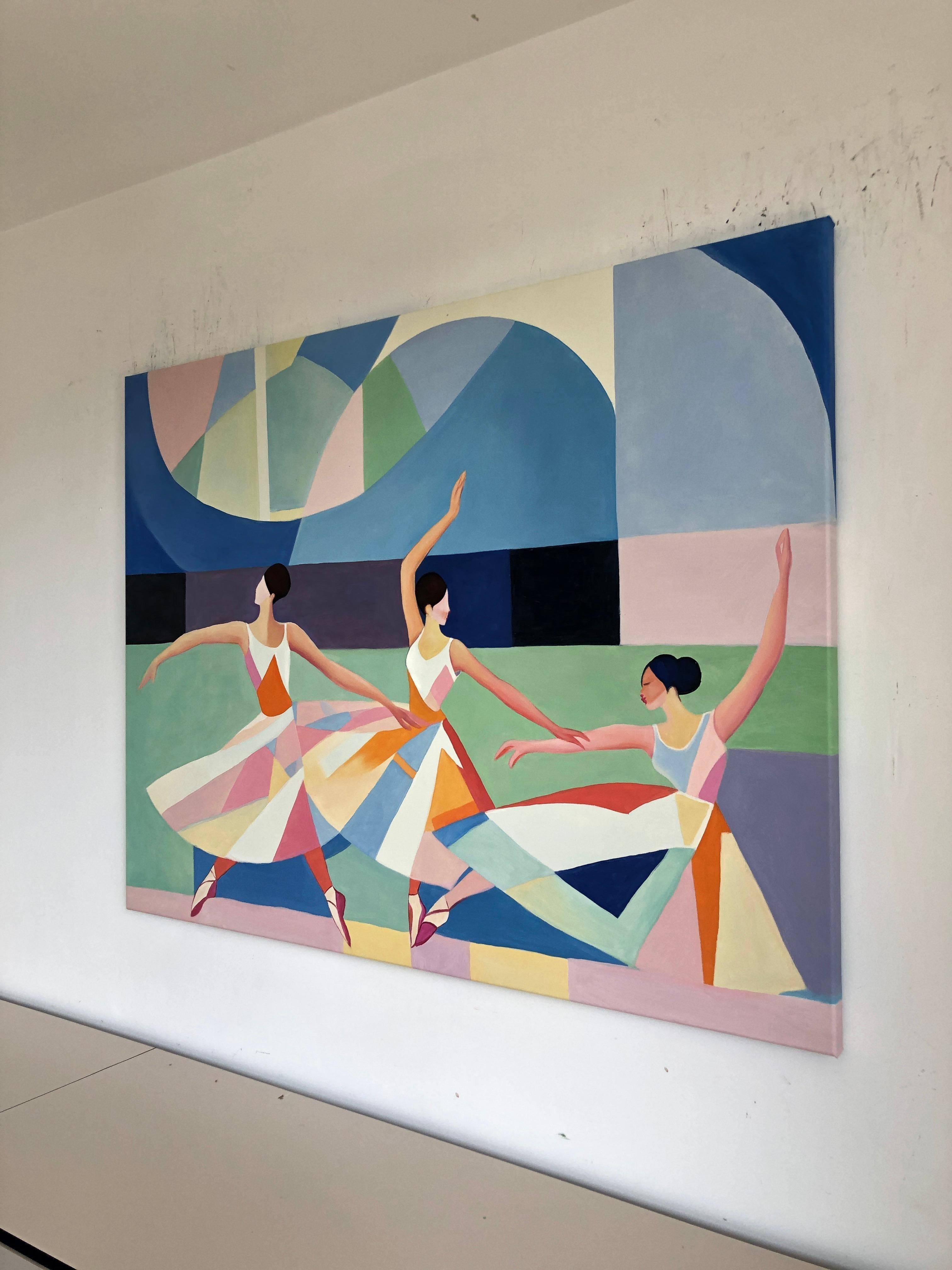 Danza in armonia - Barbara Schaumann - Pittura astratta contemporanea di danzatori in vendita 9