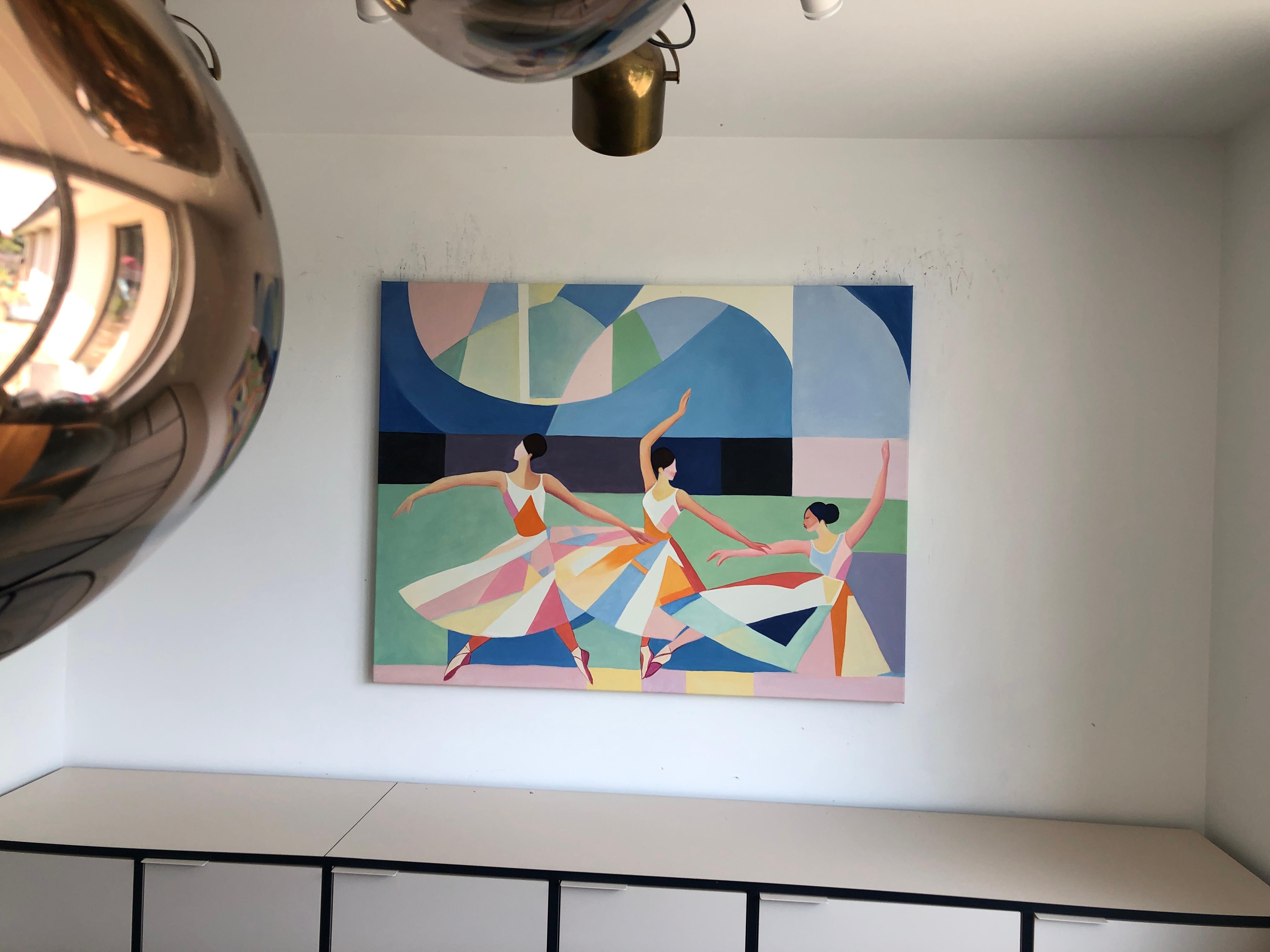Danza in armonia - Barbara Schaumann - Pittura astratta contemporanea di danzatori in vendita 11