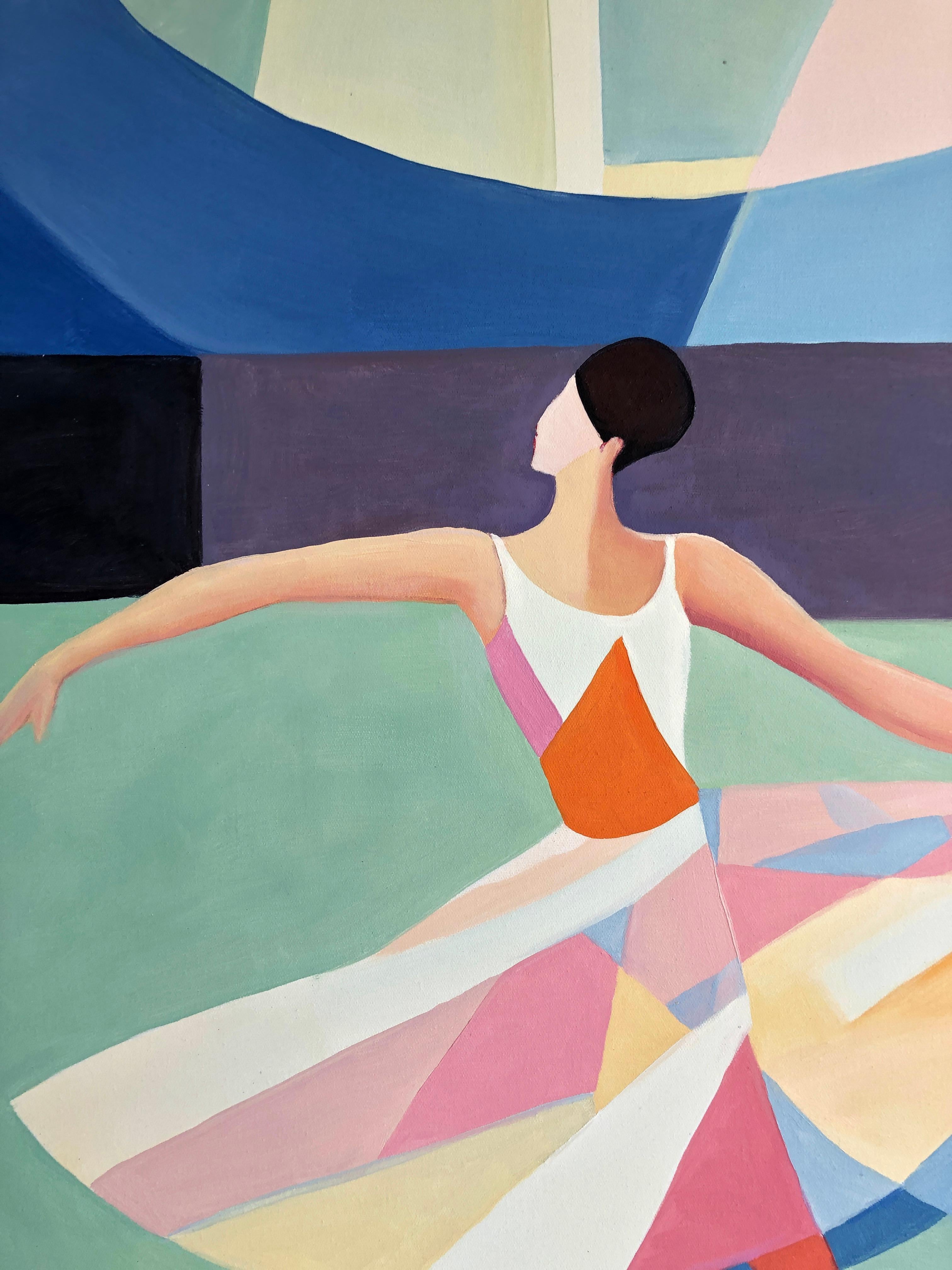 Danza in armonia - Barbara Schaumann - Pittura astratta contemporanea di danzatori in vendita 12