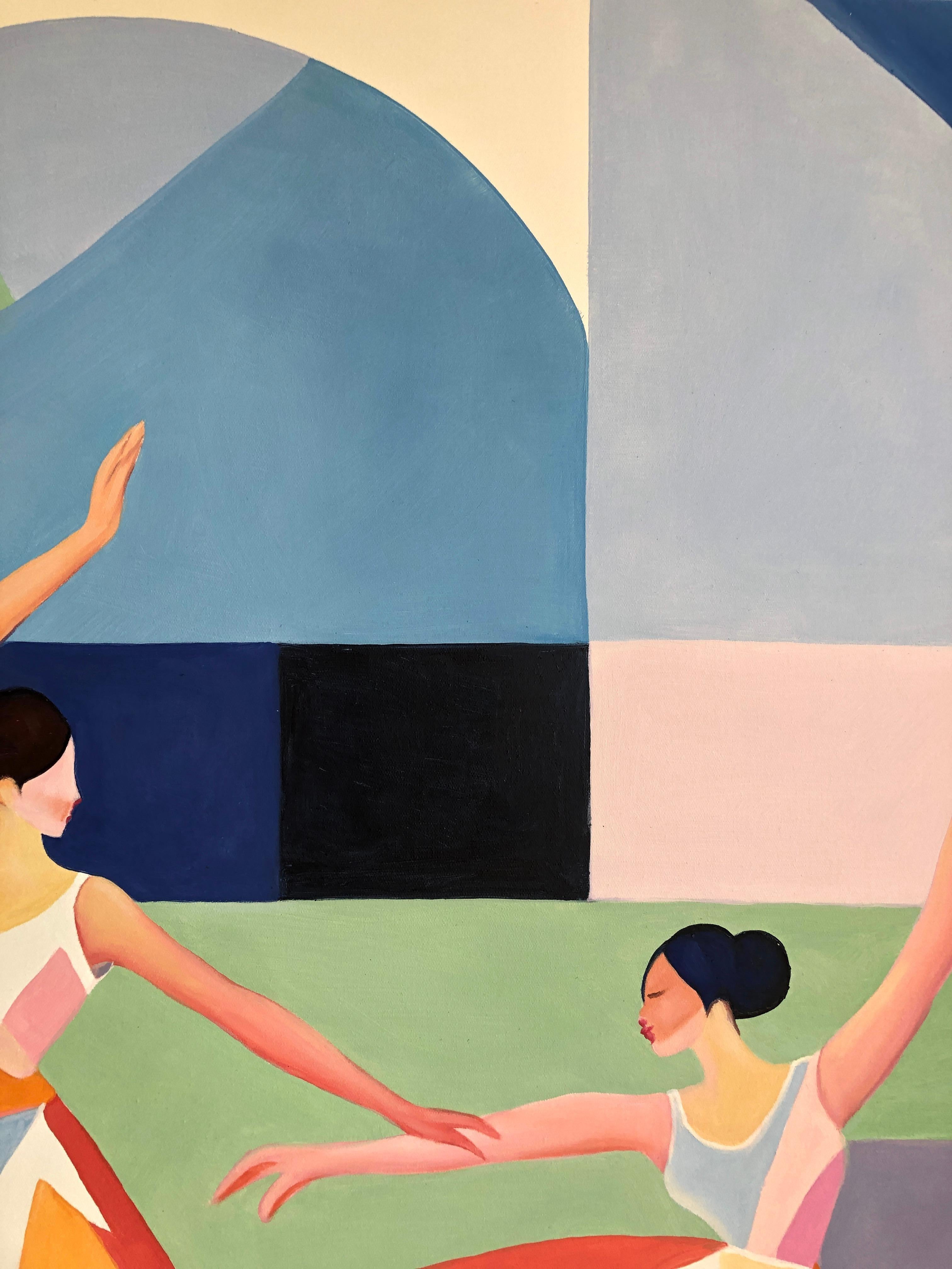 Danza in armonia - Barbara Schaumann - Pittura astratta contemporanea di danzatori in vendita 13