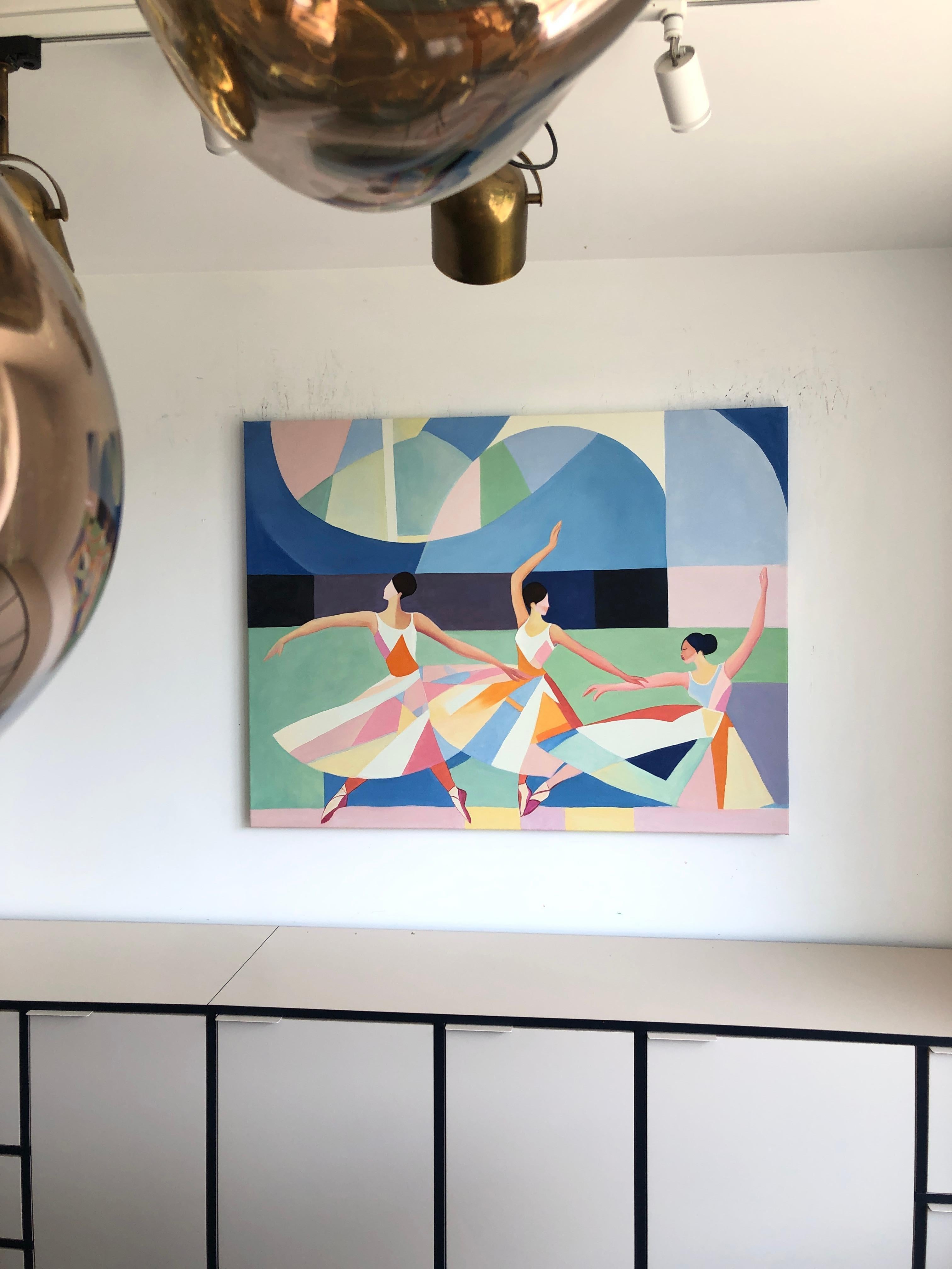 Danza in armonia - Barbara Schaumann - Pittura astratta contemporanea di danzatori in vendita 14