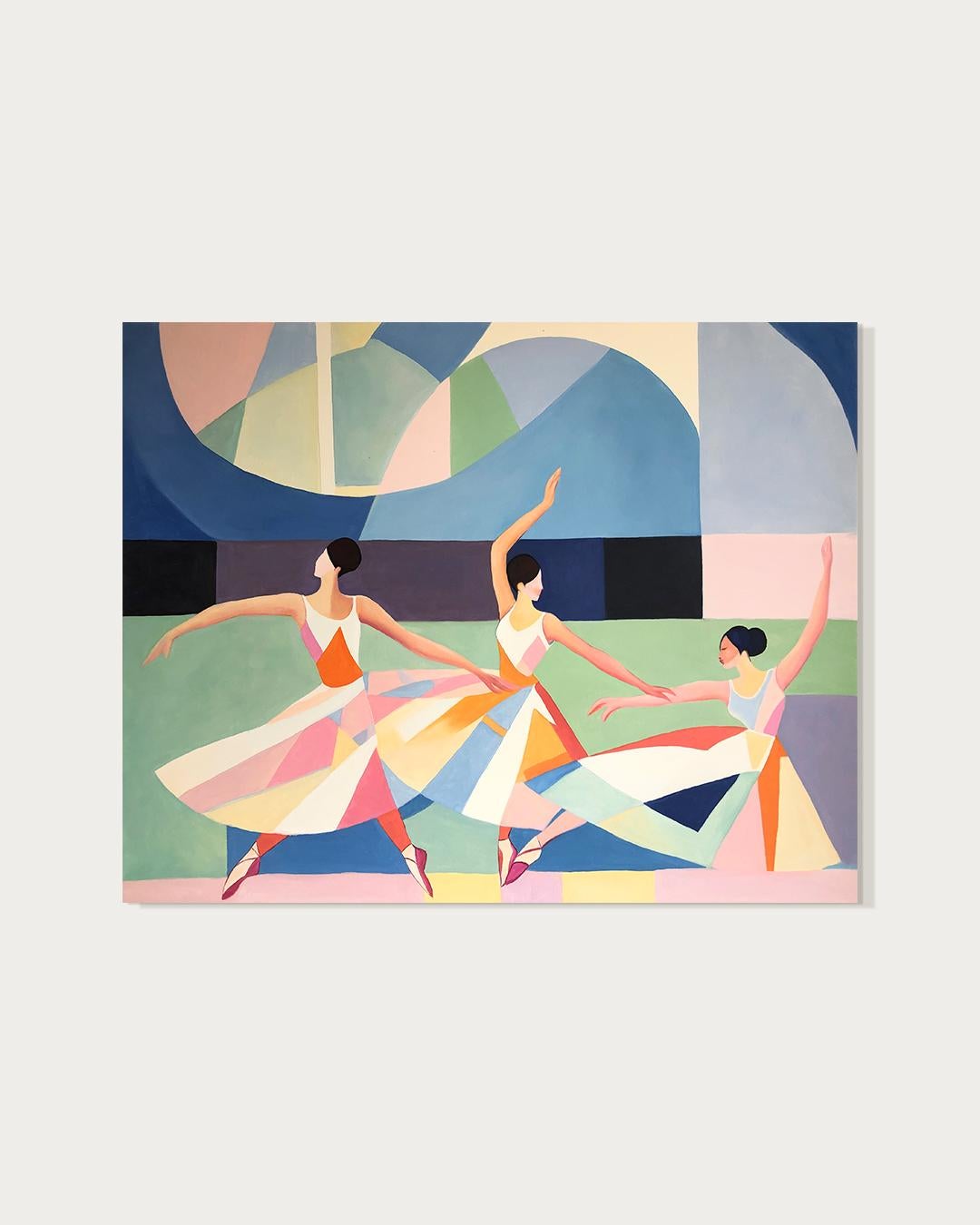 Danza in armonia - Barbara Schaumann - Pittura astratta contemporanea di danzatori in vendita 1