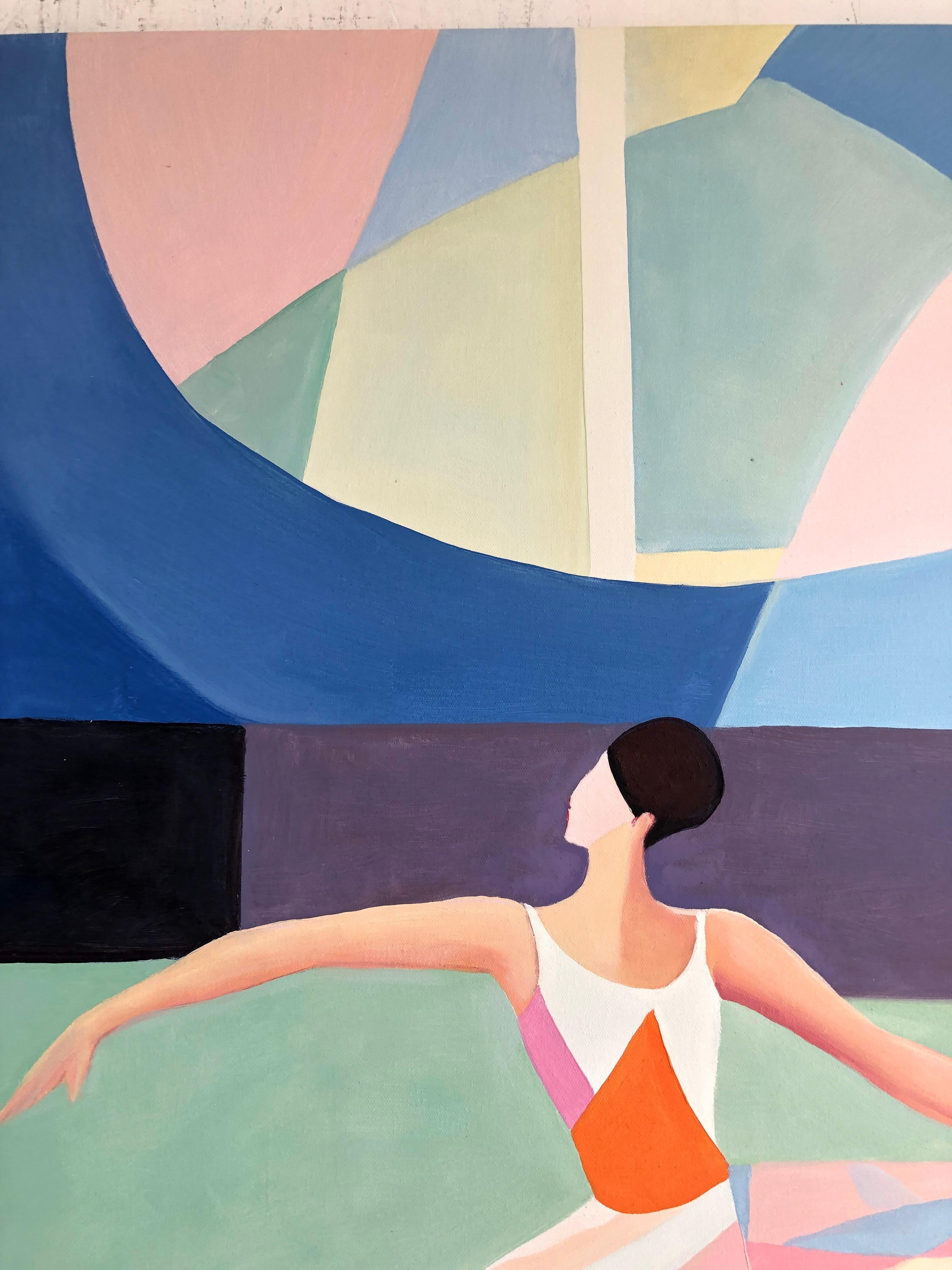 Danza in armonia - Barbara Schaumann - Pittura astratta contemporanea di danzatori in vendita 3