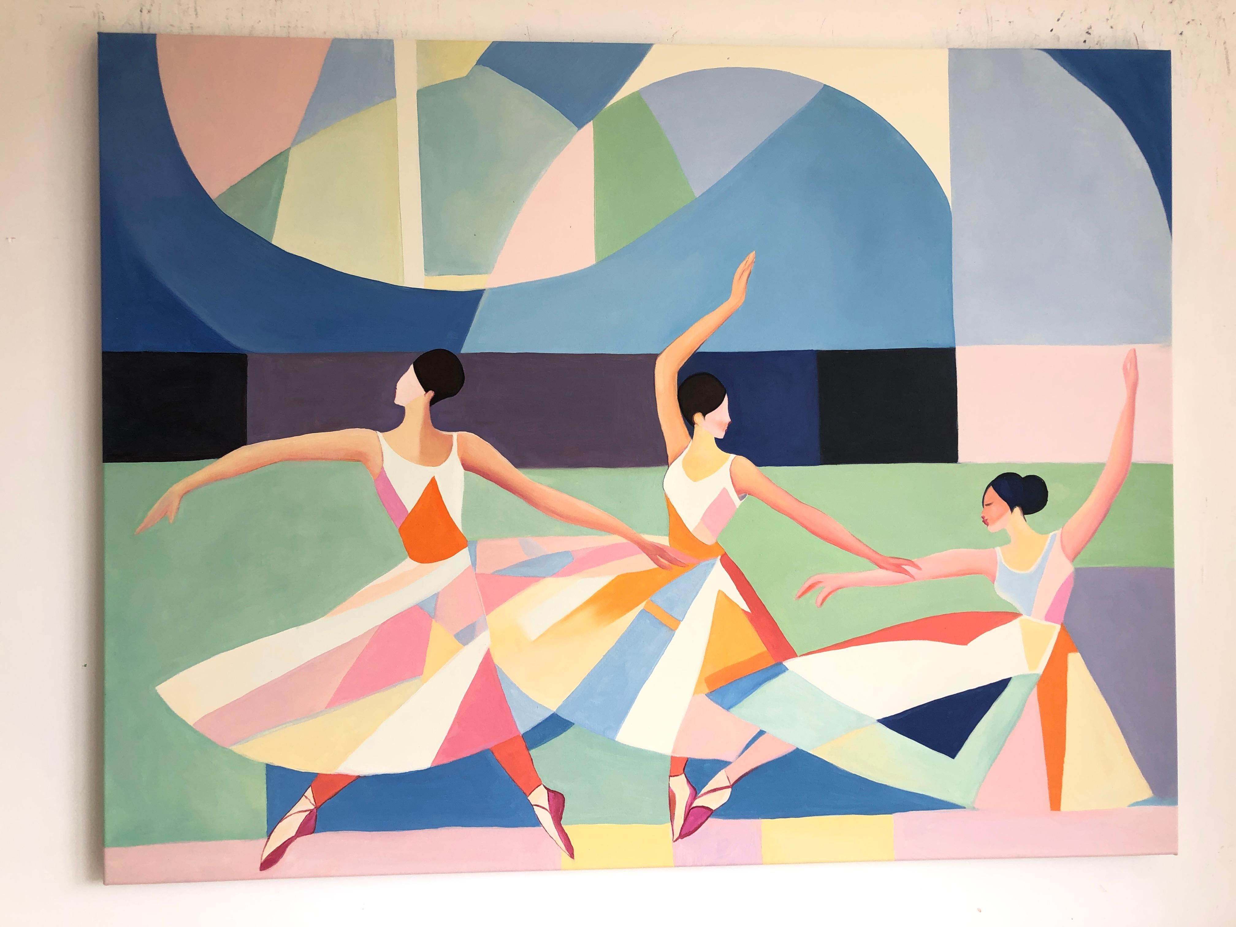 Danza in armonia - Barbara Schaumann - Pittura astratta contemporanea di danzatori in vendita 7