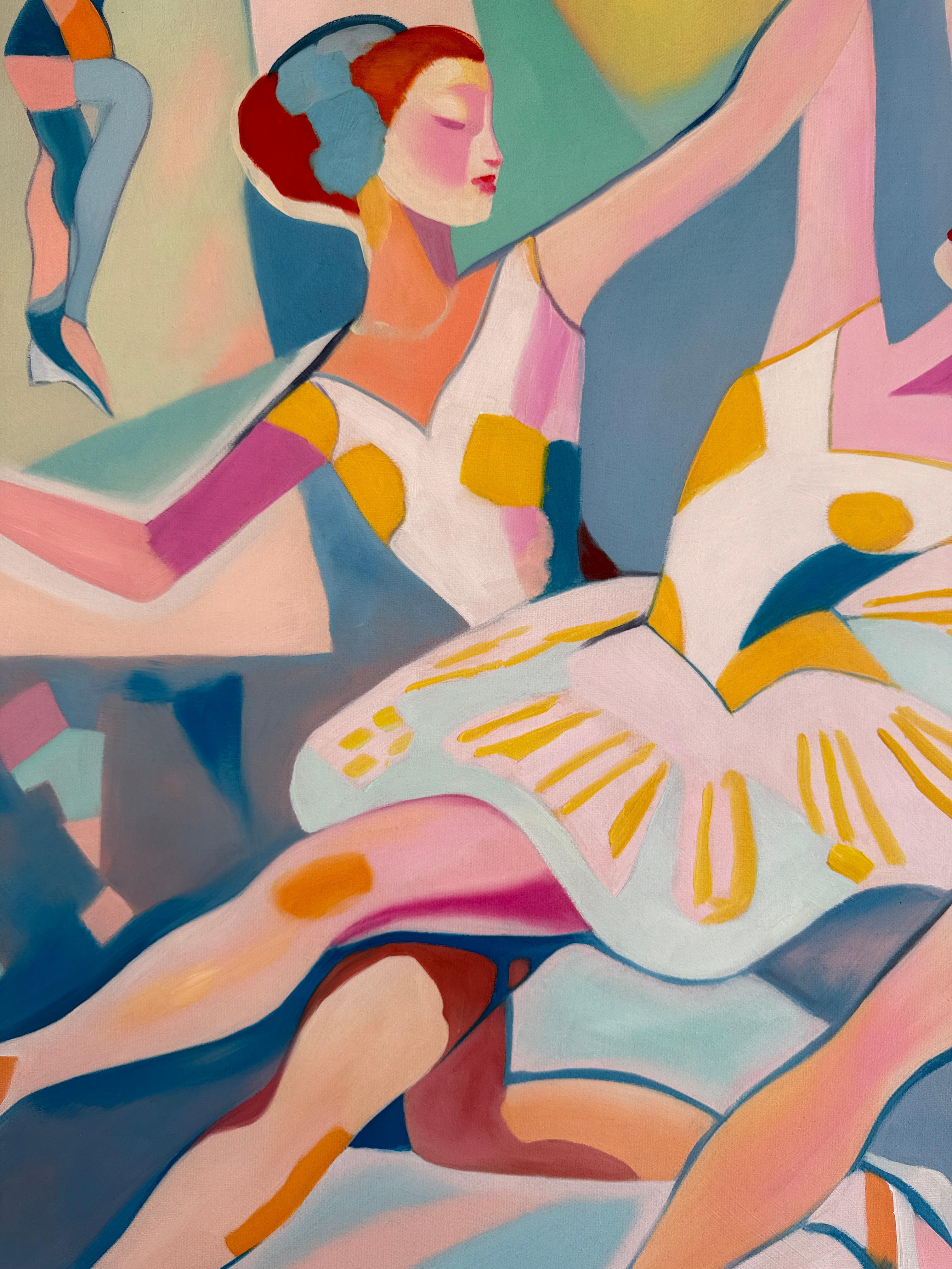 Dancing into your heart by B.Schaumann Contemporary Ballet Dancers Painting For Sale 7