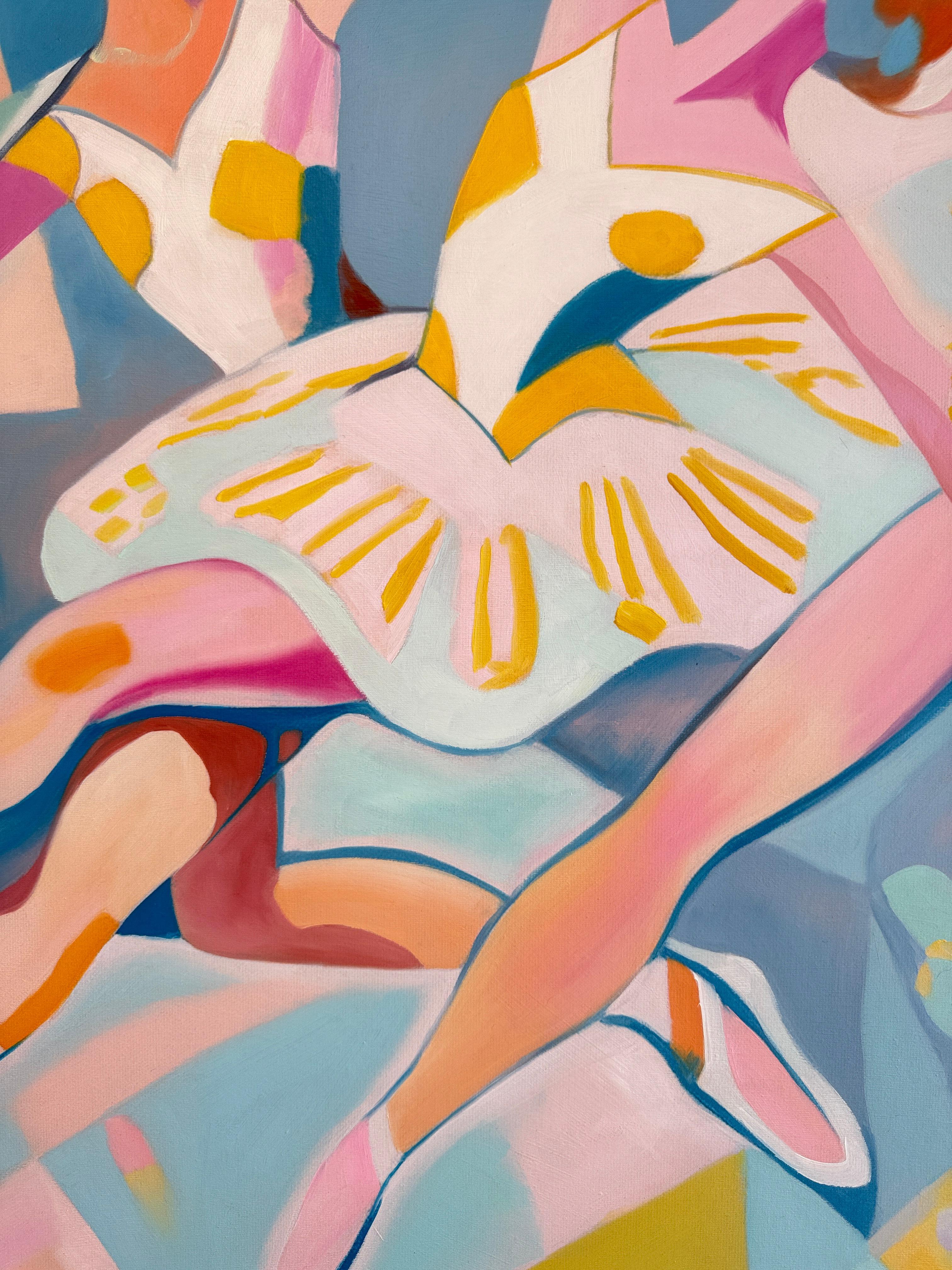 Dancing into your heart by B.Schaumann Contemporary Ballet Dancers Painting For Sale 9