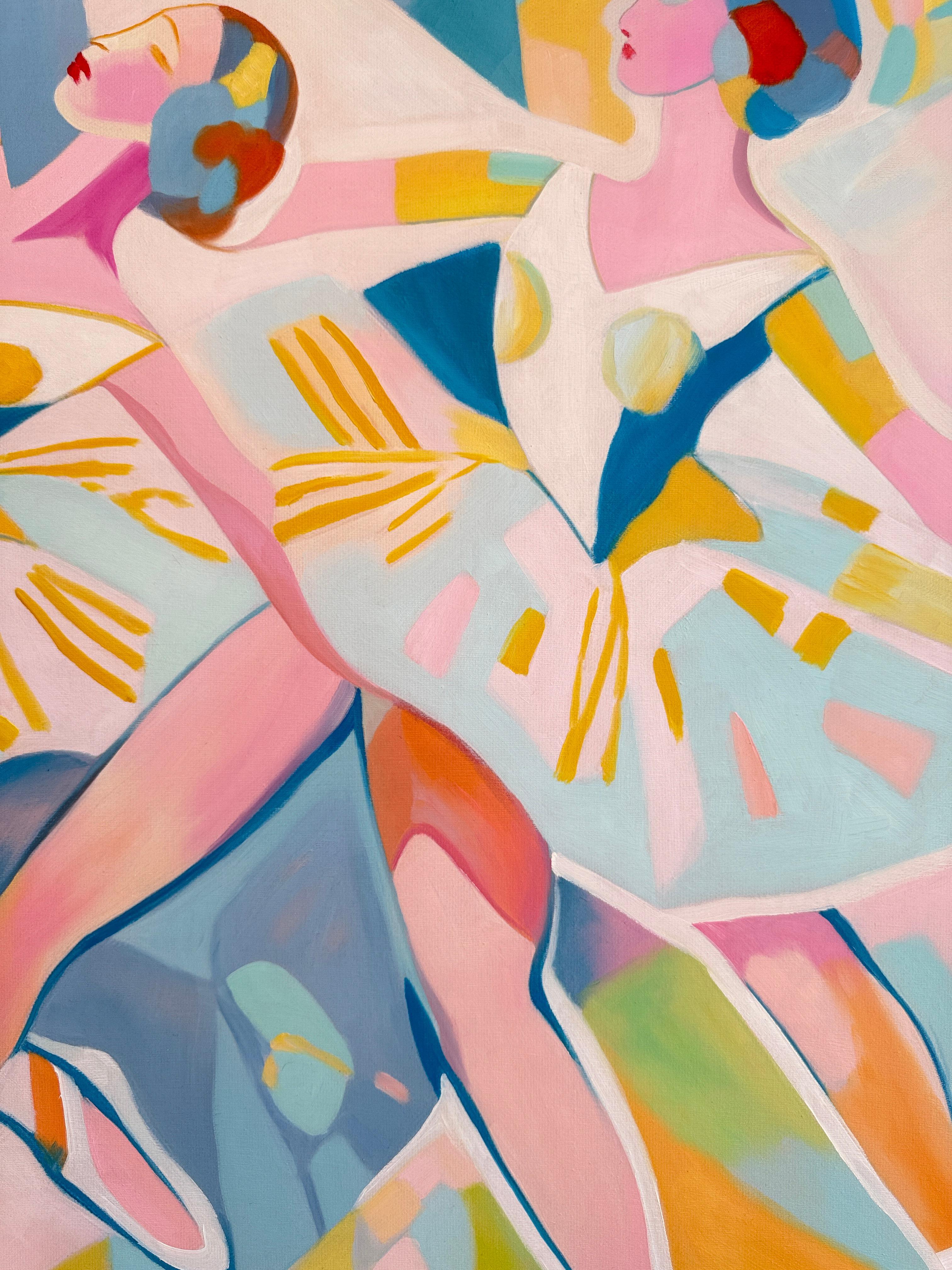 Dancing into your heart by B.Schaumann Contemporary Ballet Dancers Painting For Sale 4