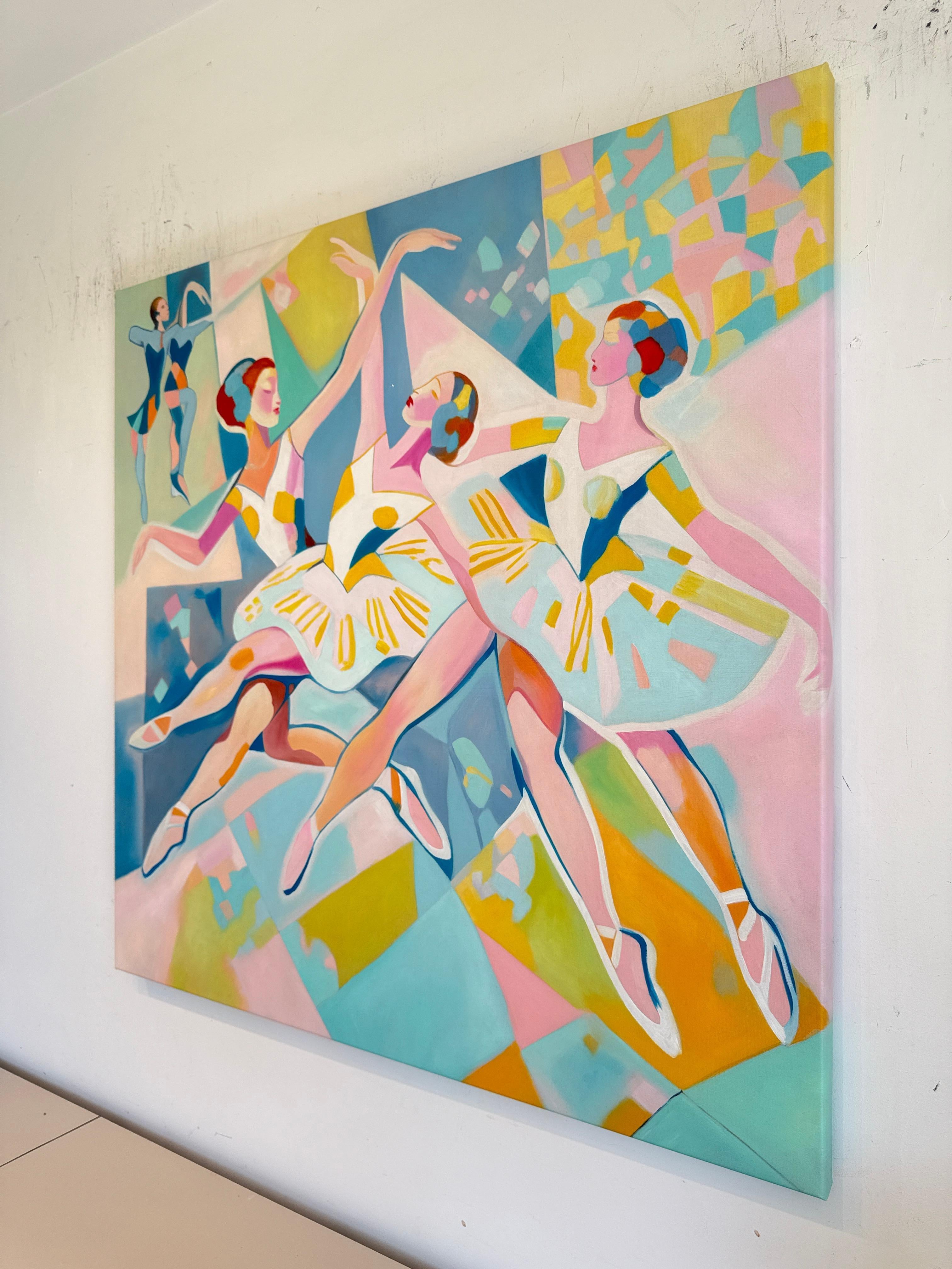 Dancing into your heart by B.Schaumann Contemporary Ballet Dancers Painting For Sale 6