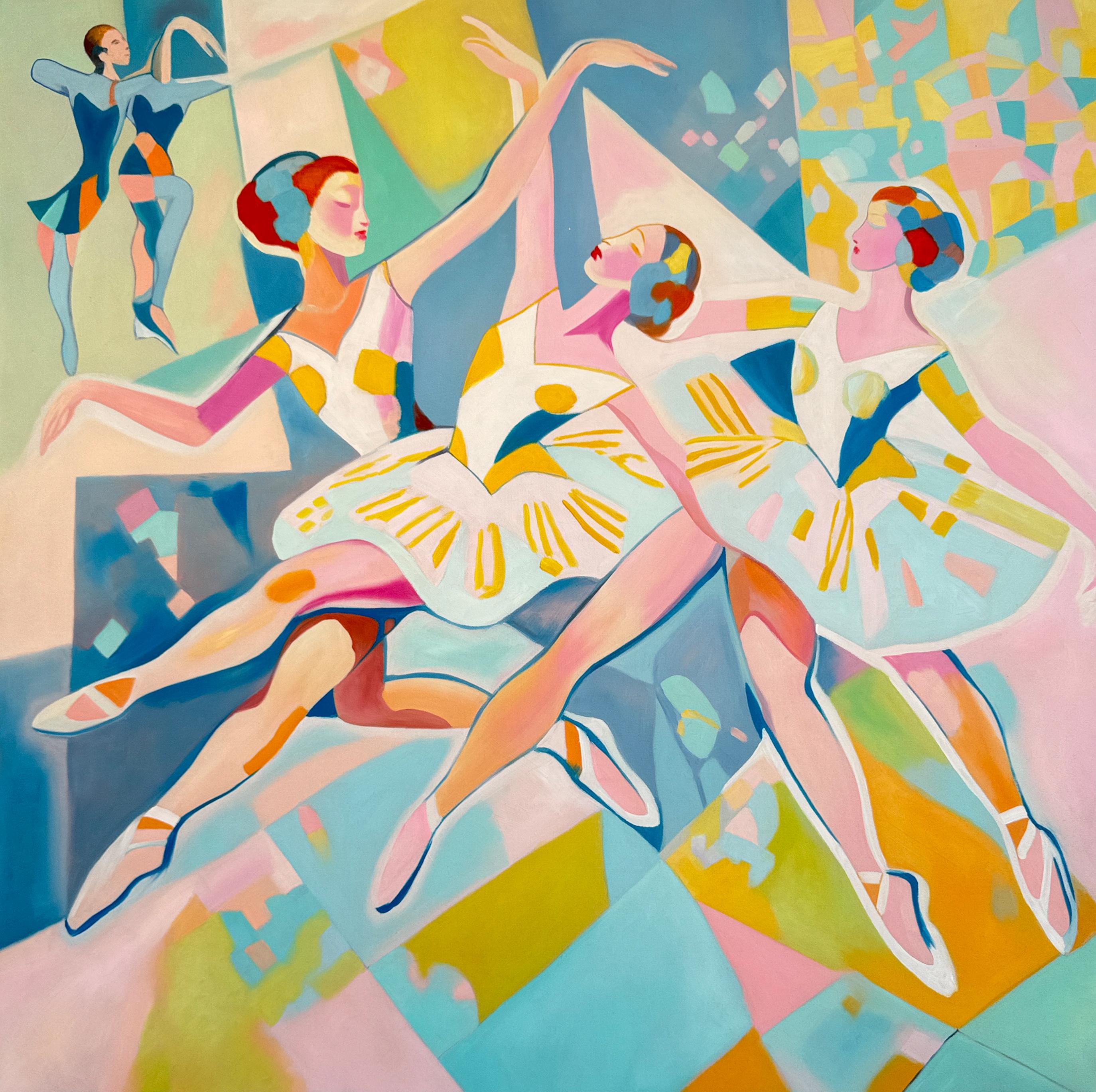 Dancing into your heart by B.Schaumann Contemporary Ballet Dancers Painting