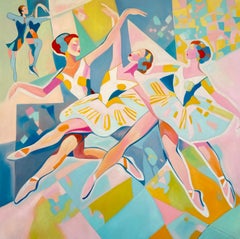 Dancing into your heart by B.Schaumann Contemporary Ballet Dancers Painting