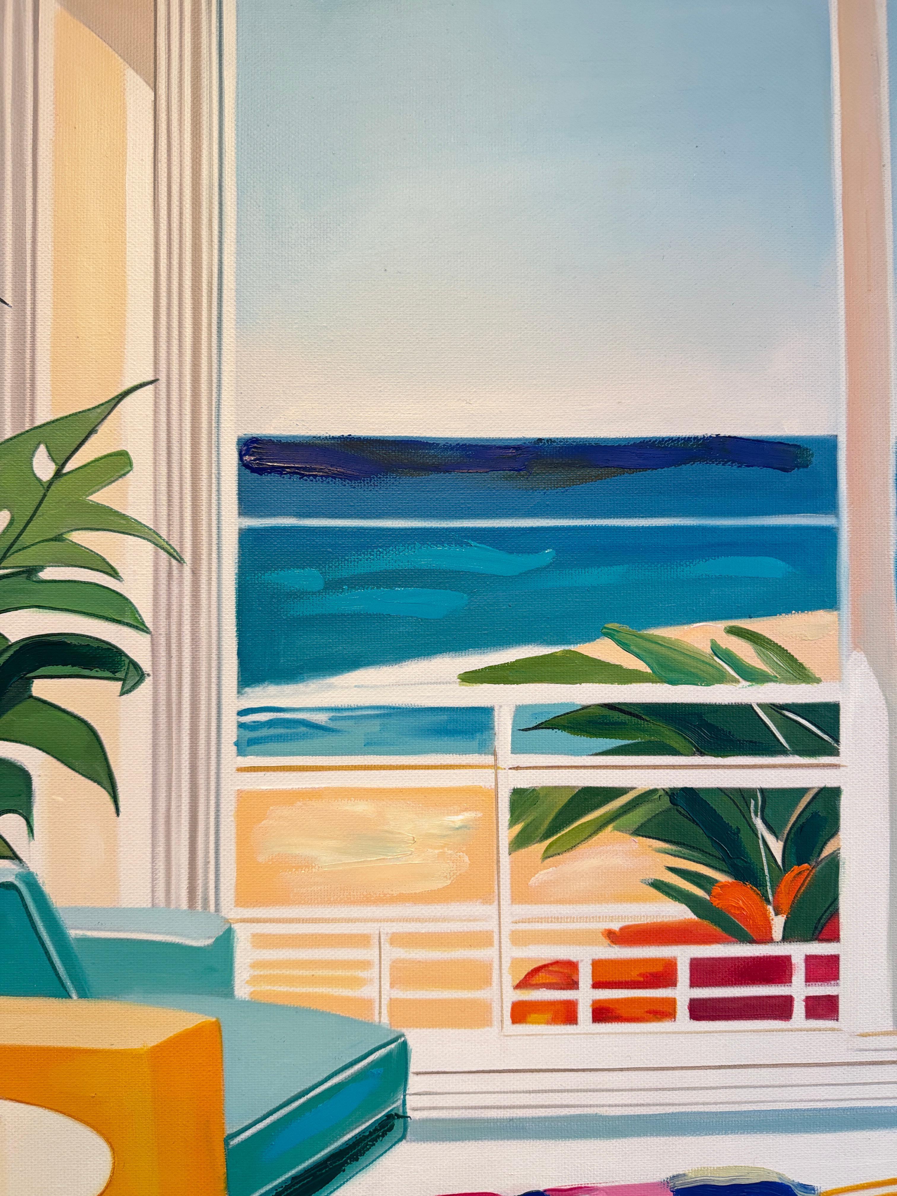 Träume von der Küste - B.Schaumann Zeitgenössische Architekturmalerei im Angebot 6