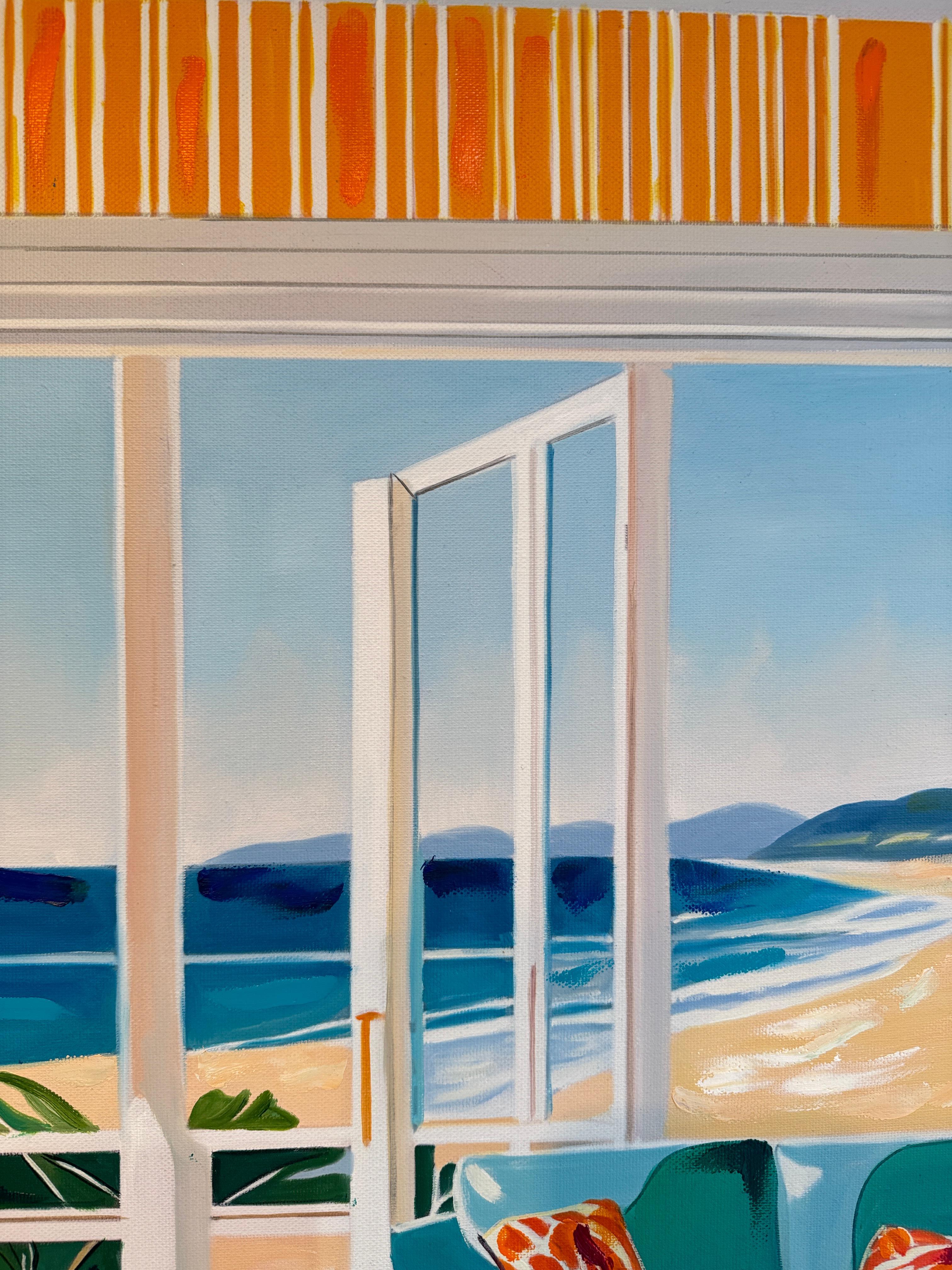 Träume von der Küste - B.Schaumann Zeitgenössische Architekturmalerei im Angebot 8