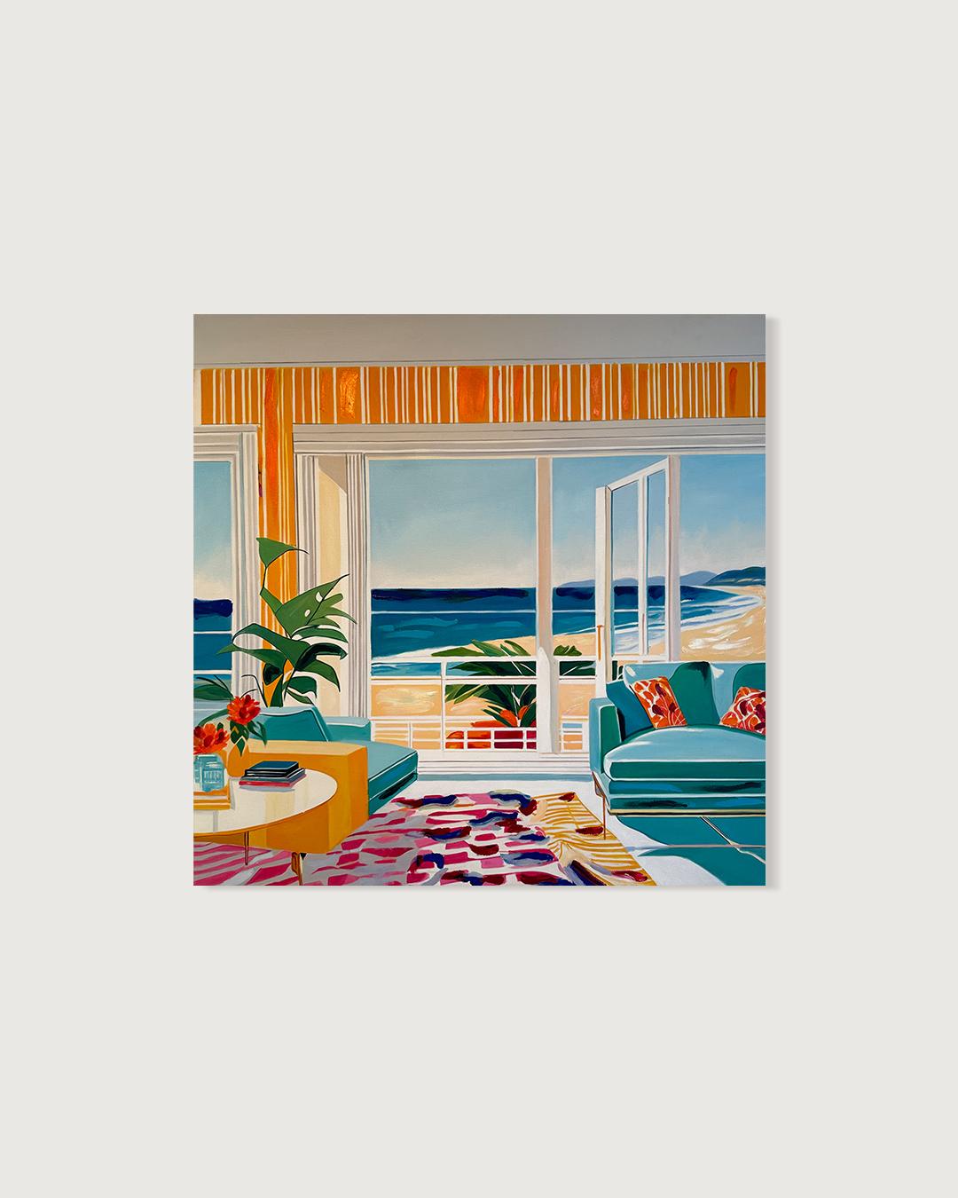 Träume von der Küste - B.Schaumann Zeitgenössische Architekturmalerei – Painting von Barbara Schaumann