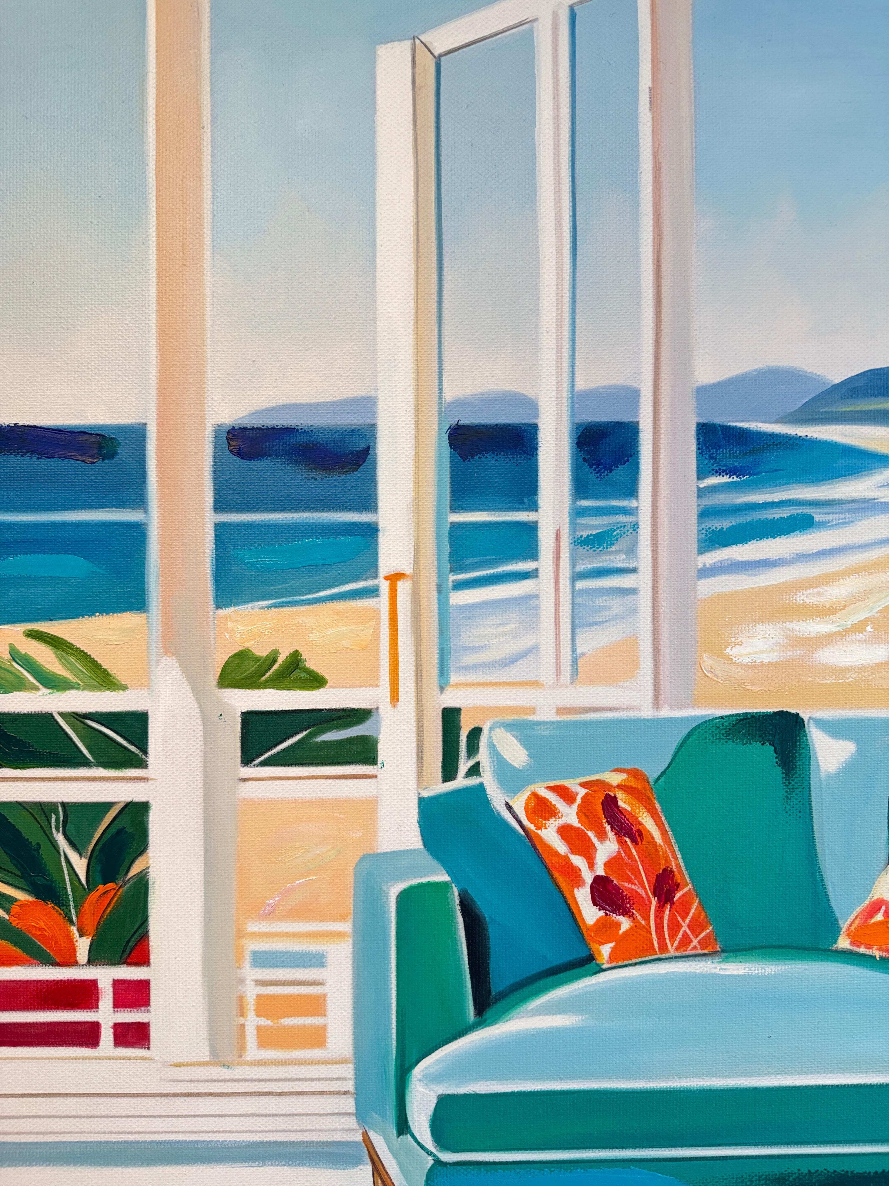 Träume von der Küste - B.Schaumann Zeitgenössische Architekturmalerei im Angebot 2