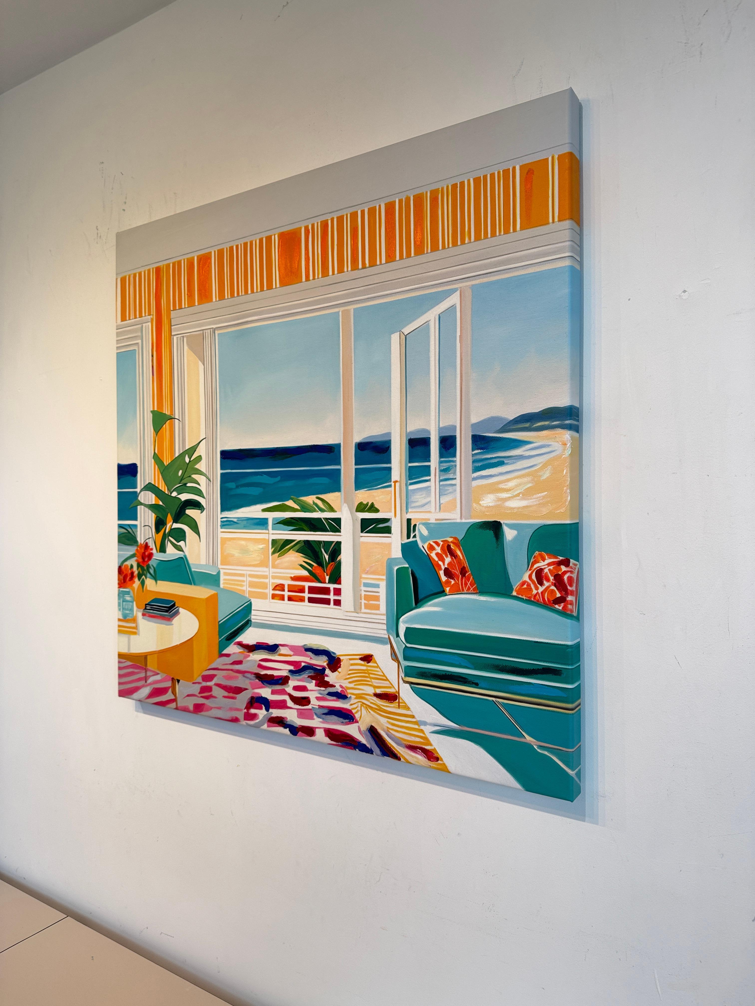 Träume von der Küste - B.Schaumann Zeitgenössische Architekturmalerei im Angebot 5