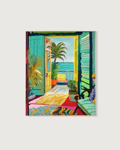 Rêves dans la brise de l'océan - I. A. B. Contemporary interior Painting